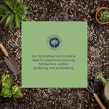 Palmetto Vermiculite Coarse Grade A-3 Horticultural Soil Additive, 4 Cu Ft Bag - Gardening and Potting Mix for Seed Starting, Aeration, and Drainage
