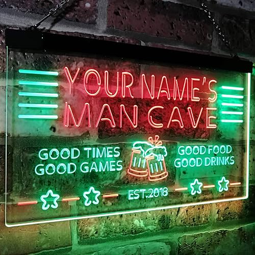 Vista 20 de ADVPRO Letrero de neón LED multicolor personalizado con texto en inglés "Man Cave Home Bar Est. Year", 32 x 24 pulgadas st4s86-x0012a-tm-c Varios