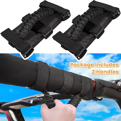 Vista 165 de 4 asas de agarre para Jeep Wrangler JK JKU JL JLU TJ YJ Sports Sahara Freedom Rubicon Unlimited Gladiator JT 1955-2023 UTV ATV Premium 550 Paracord