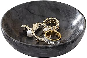Sophisticated Trinket Bowl: Marble Jewelry Dish Ring Holder