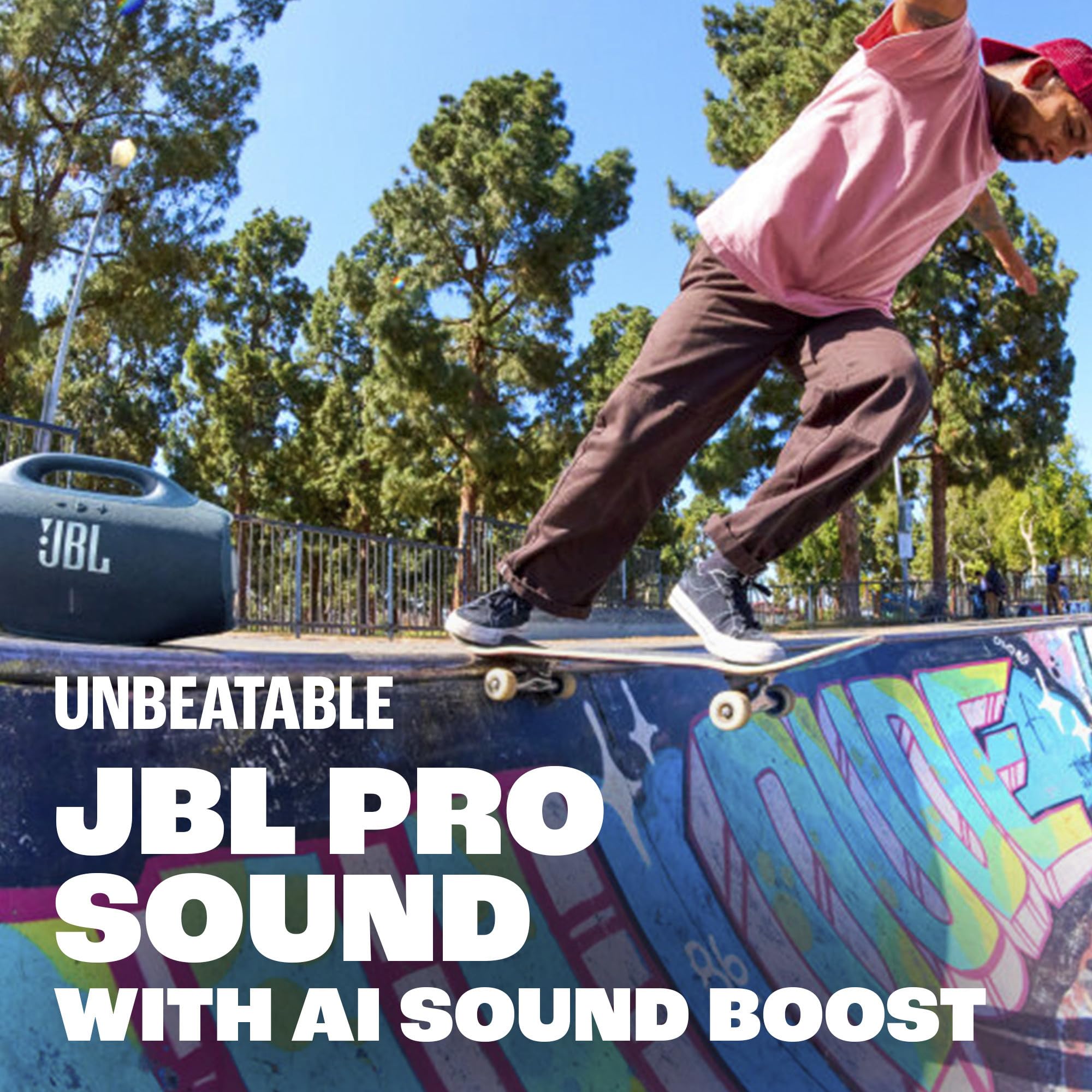 JBL Boombox 4 - Most Powerful Portable Waterproof Speaker with Massive Pro Sound, Up to 34 Hours of Playtime, & Multi-Speaker Connection by Auracast™ (Black)