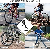 Vista 7 de Housolution Soporte de pared para bicicleta con gancho fijo, [2 unidades] Estante de almacenamiento de bicicletas resistente, soporte vertical