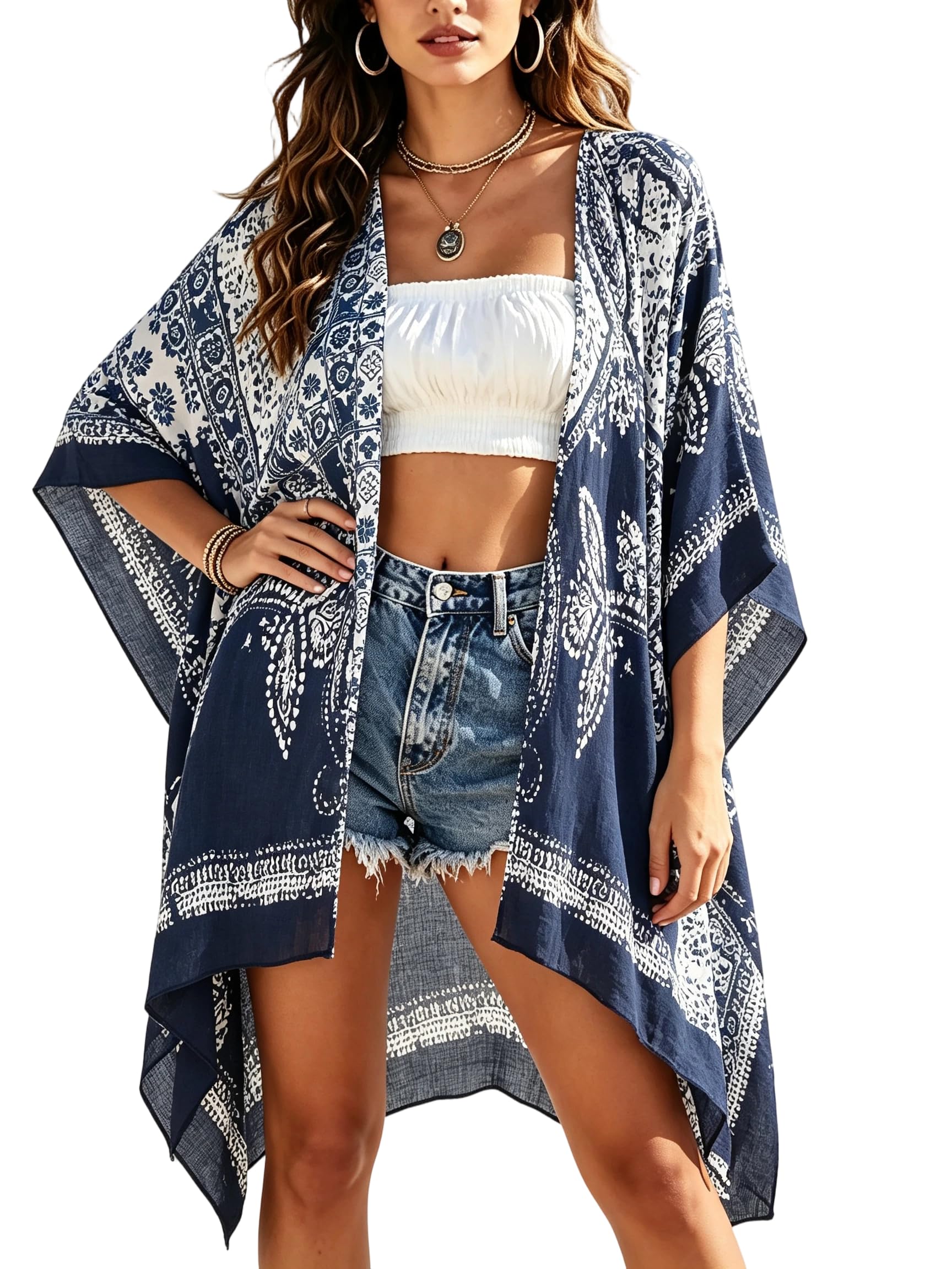 Spicy Sandia Women’s Oversized Boho Kimonos Lightweight Summer Cardigans