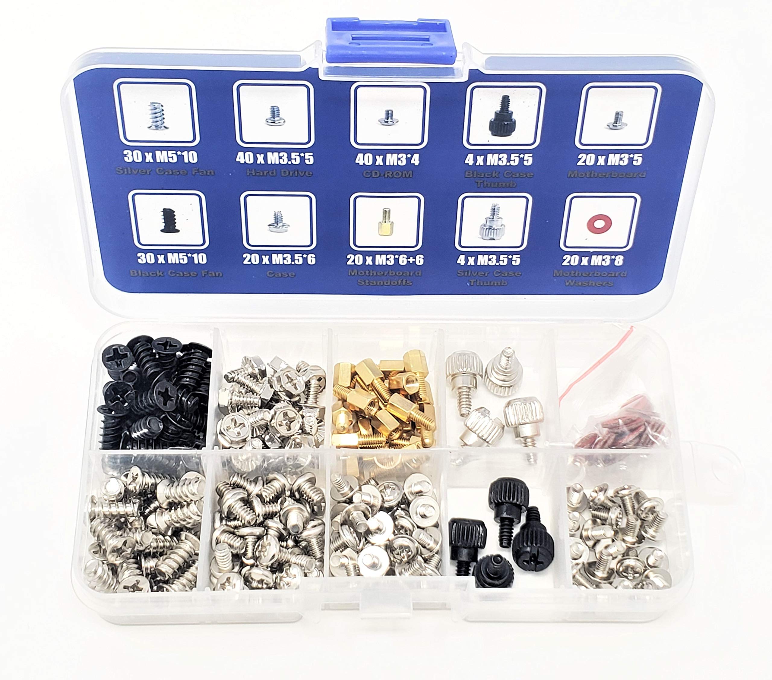Amazon.com: Microconnectors, Inc. 228 pcs PC Computer Screws Assortment ...