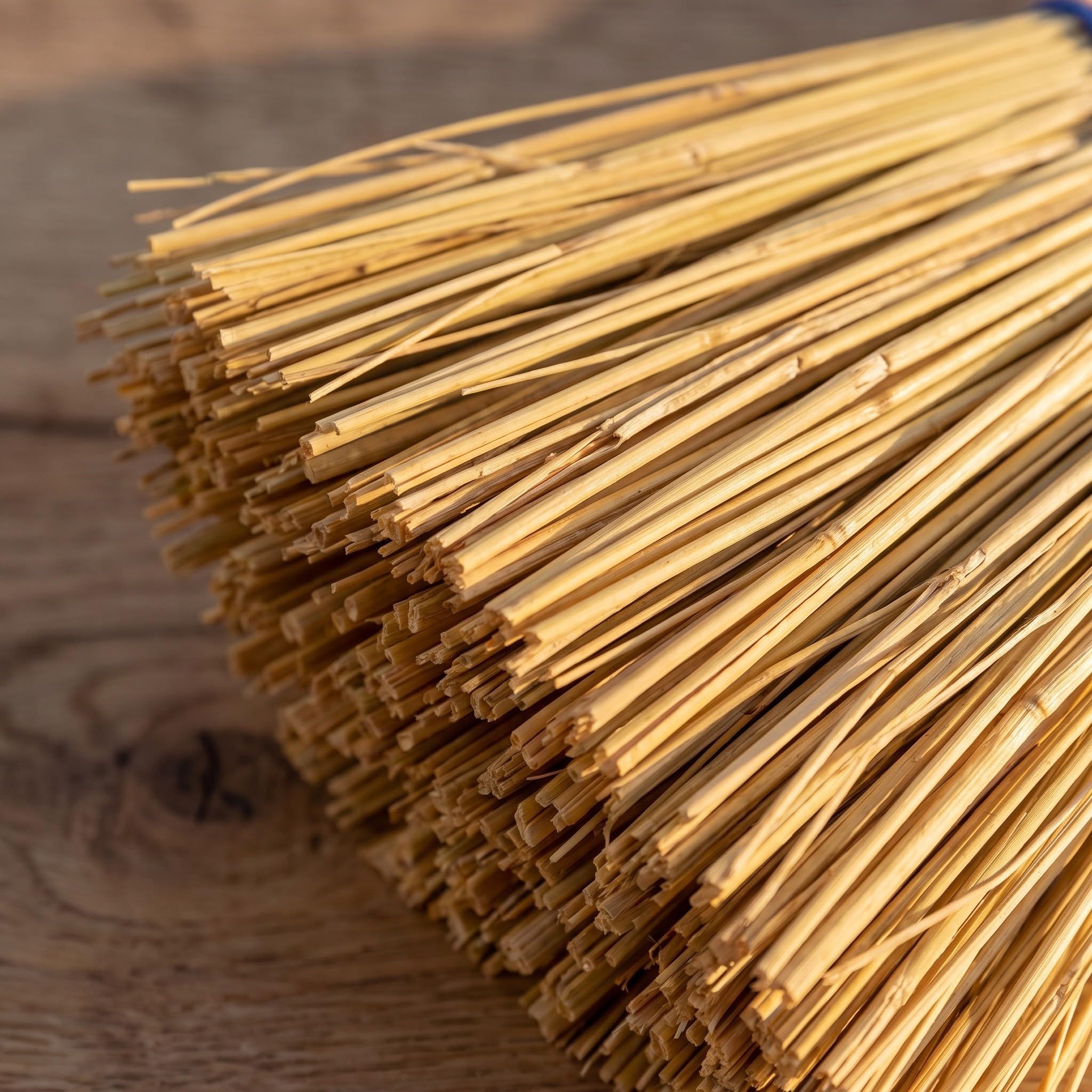 Didiseaon 2 scope di paglia con manico in legno, spazzola per giardino e