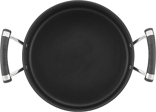 Vista 8 de Circulon Acclaim - Cacerola antiadherente anodizada dura con tapa, 4.5 cuartos de galón, color negro