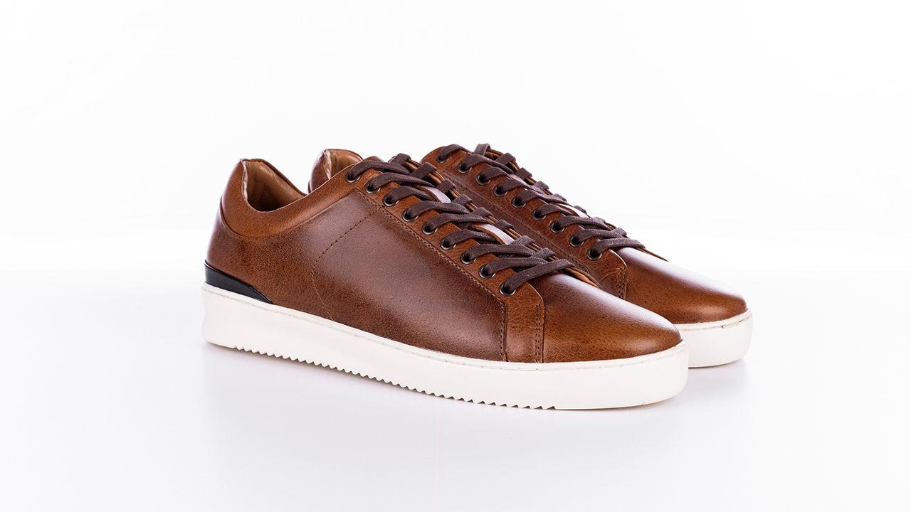 Franco Fortini Leather casual Shoes tan brown lace up made in Italy sz 13 M Franco Fortini Solid Dress Shoes for Men with Upper Leather  main image 3