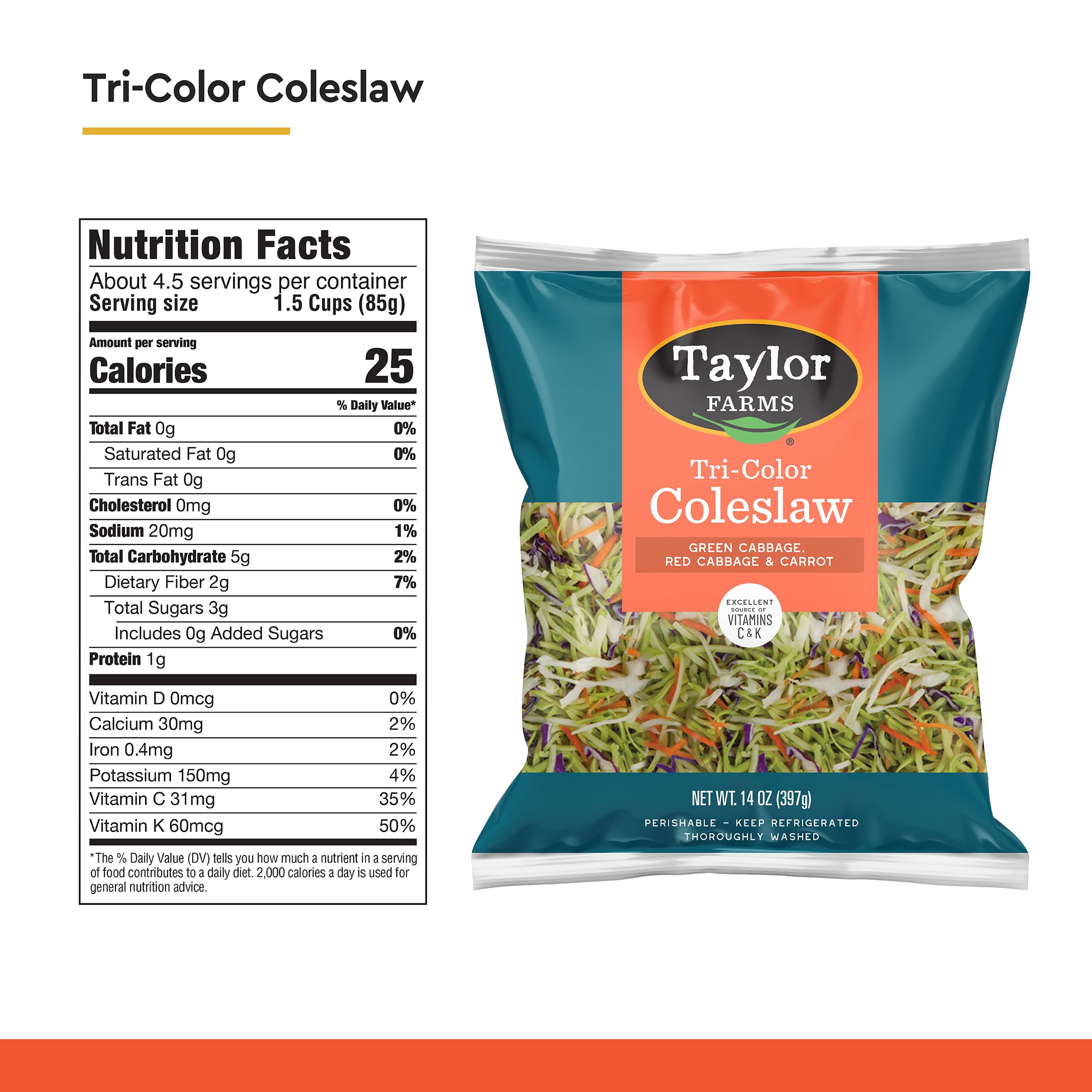 Taylor Farms Coleslaw Kit 14oz — view 2