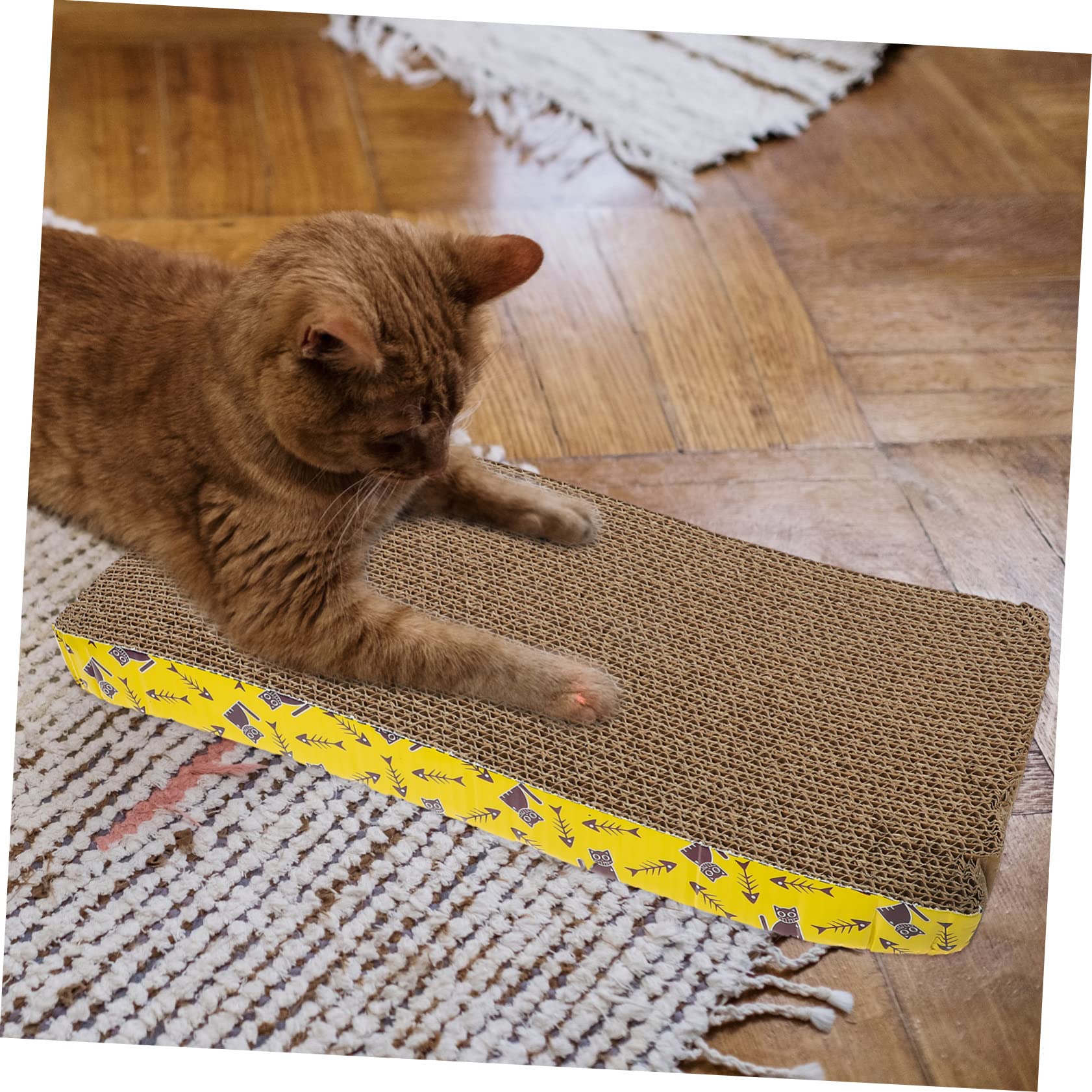 PRETYZOOM 2pezzi Tavola Tiragraffi in Cartone Ondulato per Gatti e Gattini per Casa o Negozio Resistente all'Uso Allenare Le Unghie