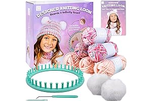 Hapinest Learn to Knit Gift – Hat & Scarf Knitting Loom Kit...