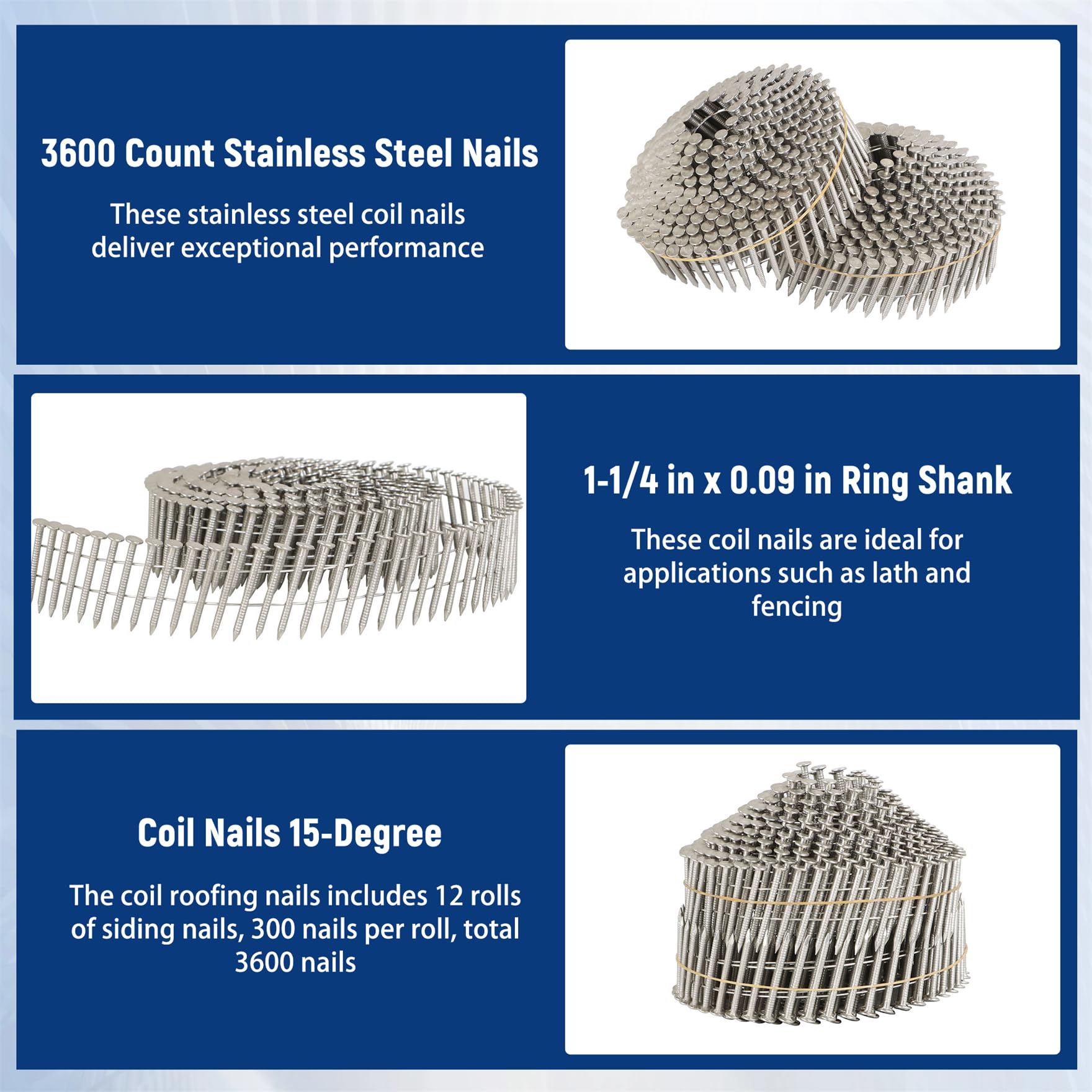 Stainless Steel Siding Nails - 3600 Count -5 Stainless Steel Siding Nails - 3600 Count -5