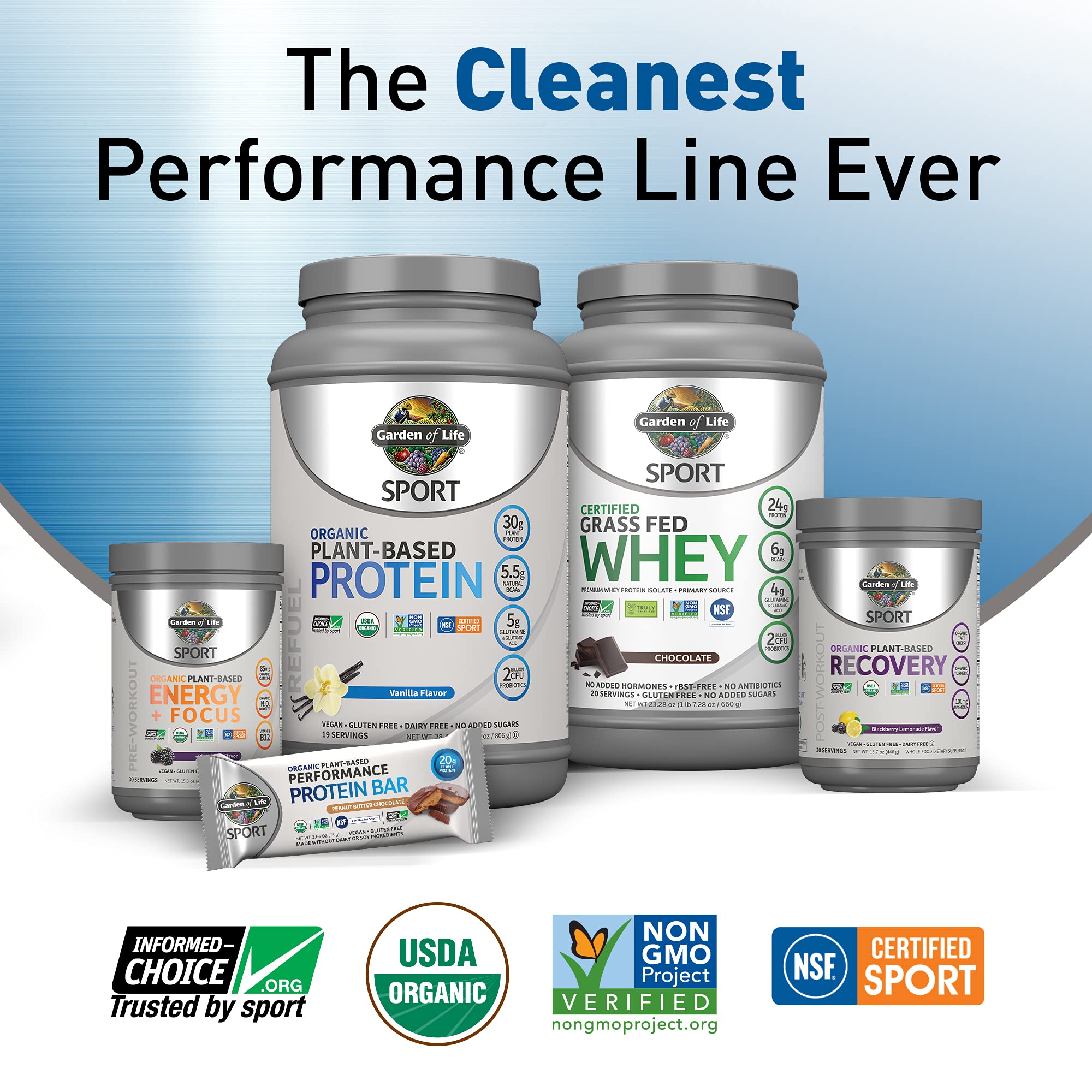 Garden of Life Sport Organic Plant Based Protein Powder Chocolate