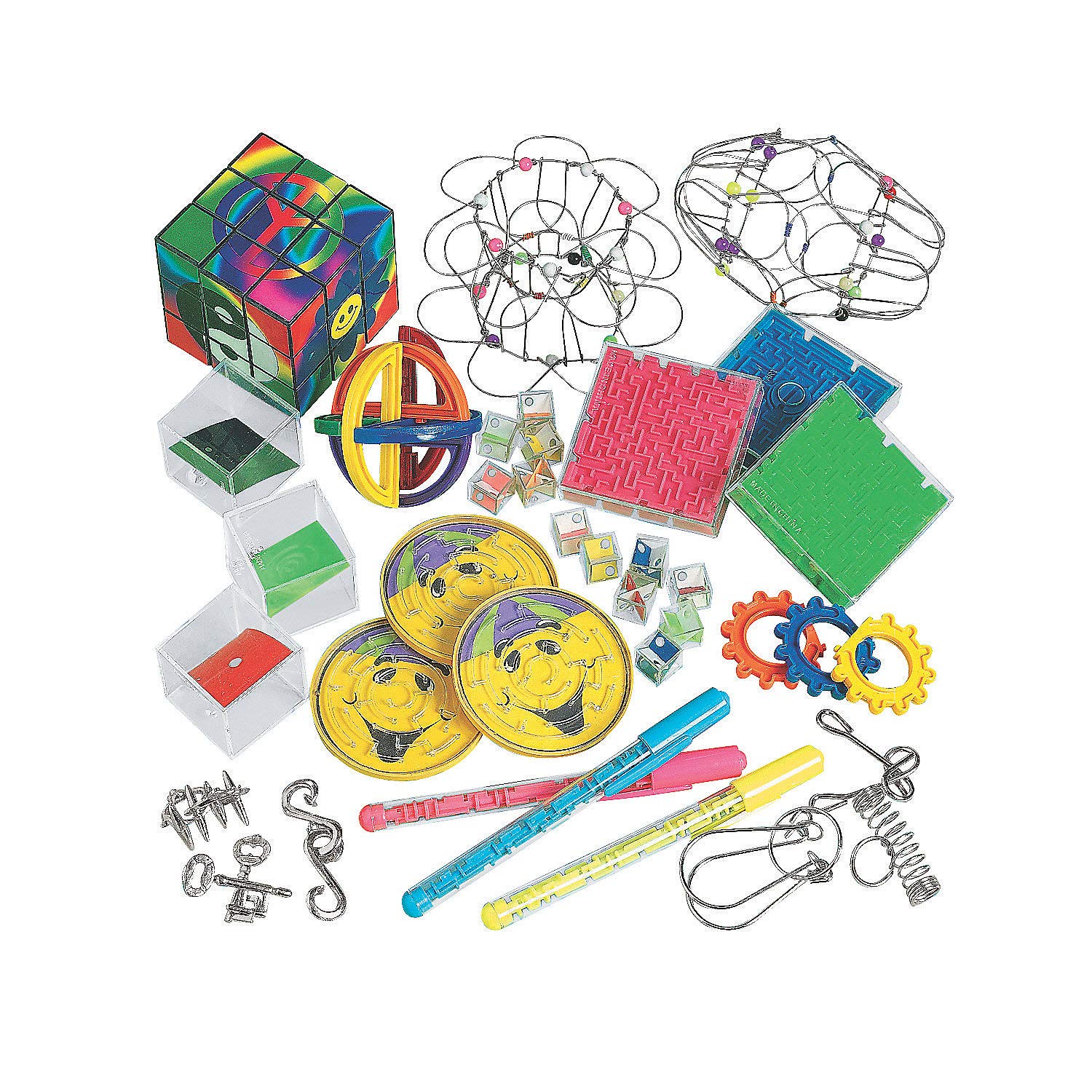 Fun Express Mind Teaser Spiel Sortiment (50 Stück) – 50 Stück – Lern- und Lernaktivitäten für Kinder