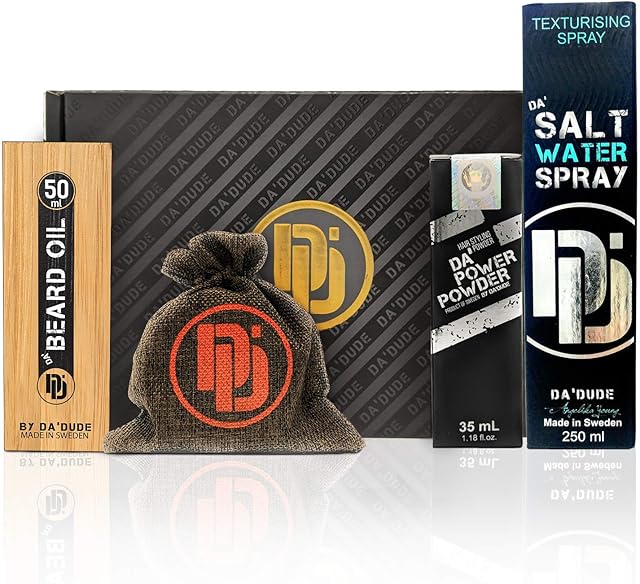 Da'Dude Premium Hair Gift Set for Men - 4 x Hair Styling Products including a FREE Da Wax