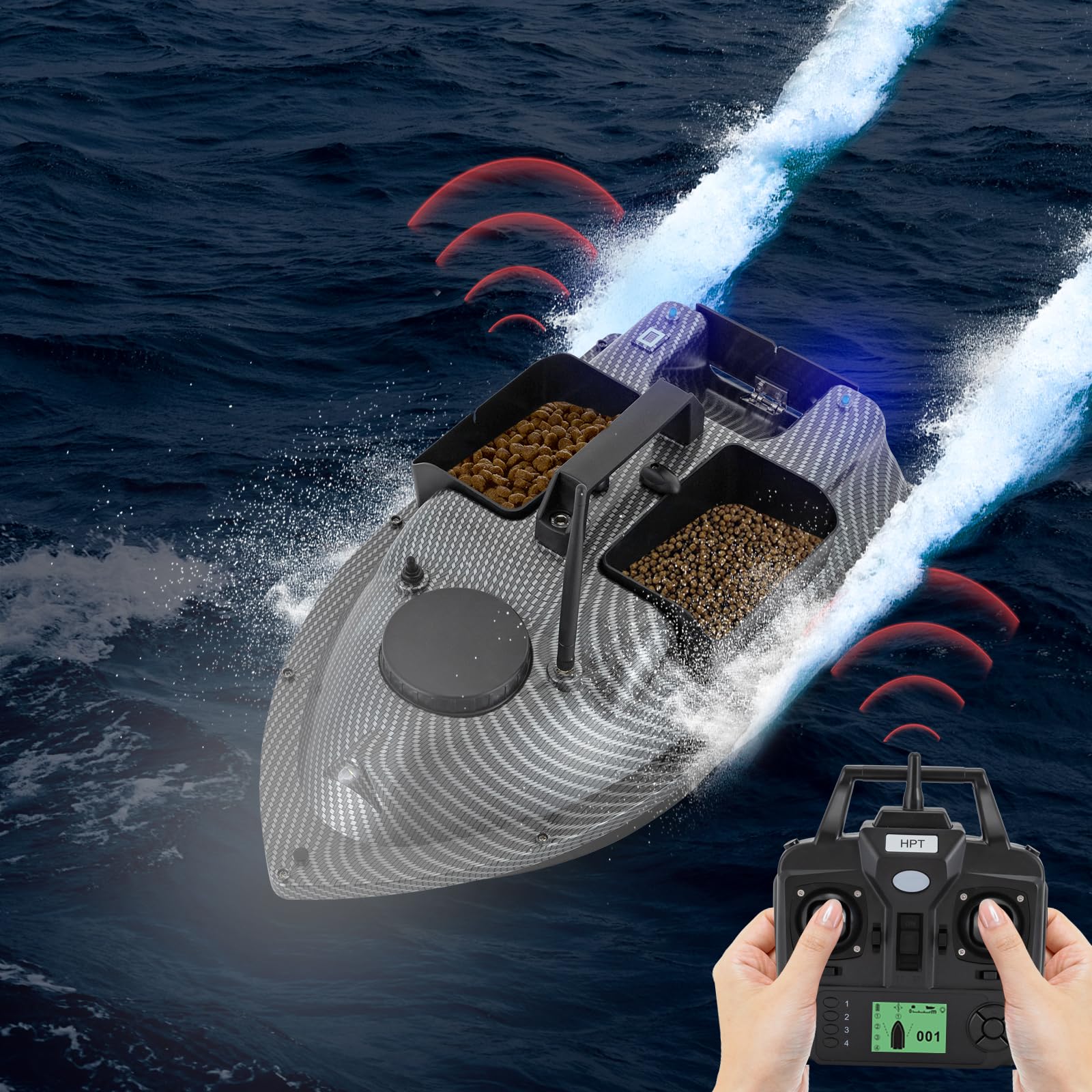 GPS 600 m inteligentny pilot zdalnego sterowania, bezprzewodowy pilot zdalnego sterowania, łódź wędkarska, do rzek i jezior, samochód Cruise Remote Control Bait Boat, Fishing Nesting Boat