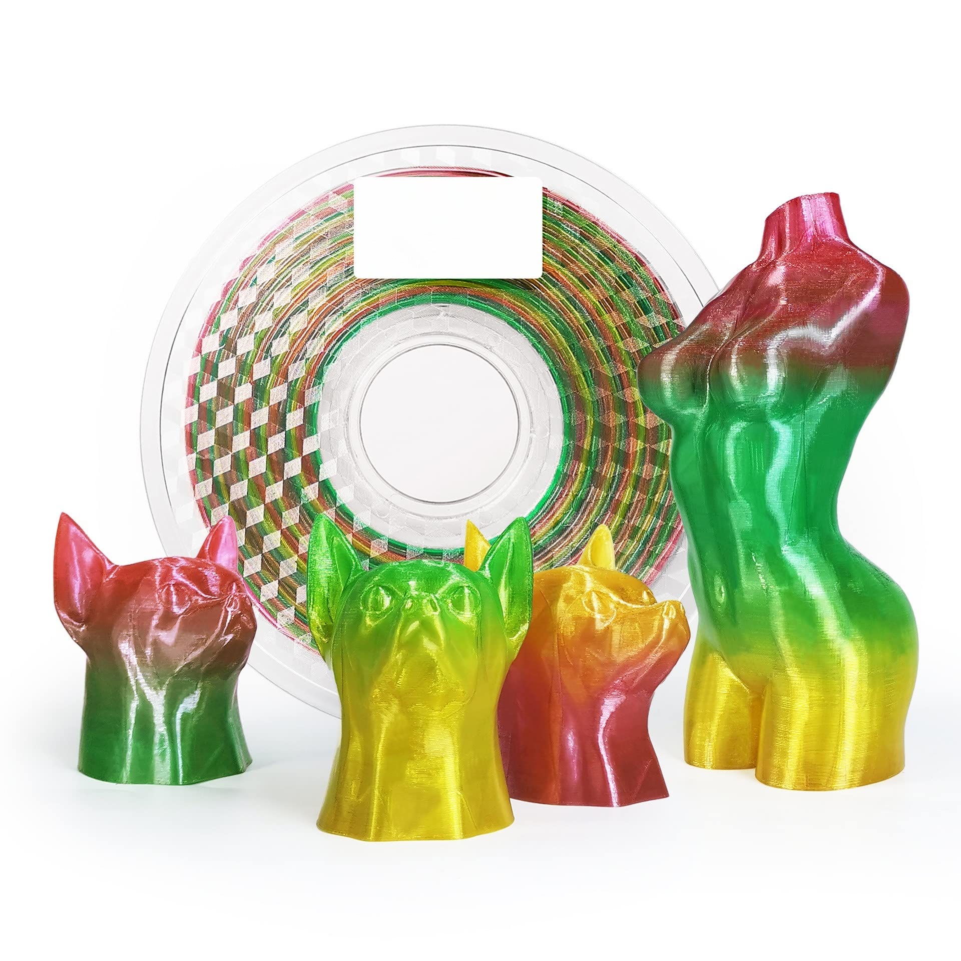 Filament do drukarek 3D, Filament do drukarki 3D TPU, 1,75 mm 0,8 kg Wielokolorowy elastyczny materiał druku(TPU standard colorful 0.8kg)