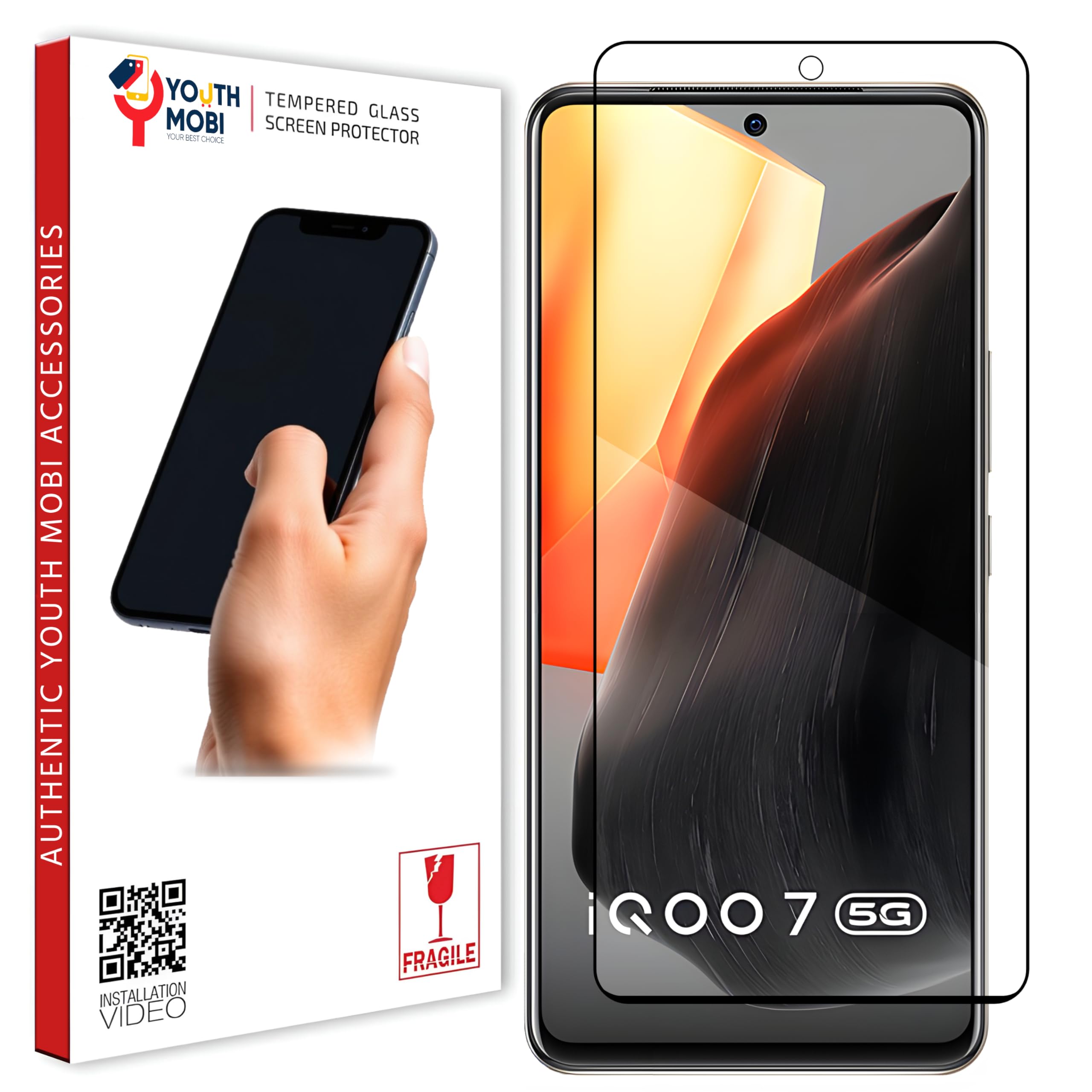 Tempered Glass Screen Guard Protector for iQOO 7 5G / iQOO 7 Legend 5G / iQOO 9 SE 5G (6.62 Inch) with Edge to Edge Full Screen Coverage and Easy Installation Kit, cellphone-image-49
