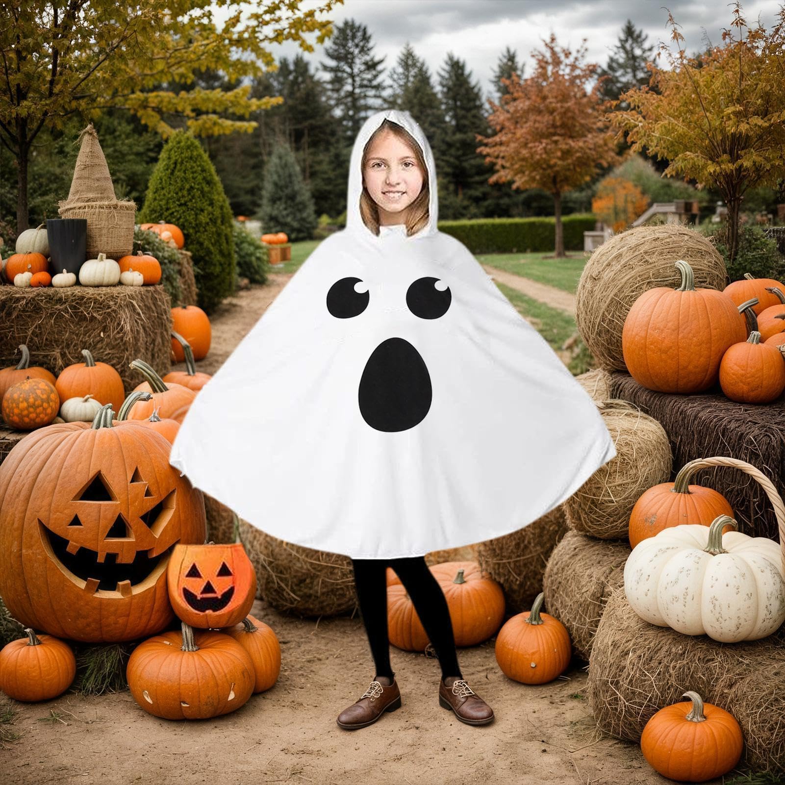 Costumi Di Halloween Per Bambini Forniture Di Costumi Da Festa Spaventosi E | Mantello Fantasma Halloween Con Cappuccio Per Cosplay Giochi Di Ruolo Spettacoli Teatrali Carnevale Radun