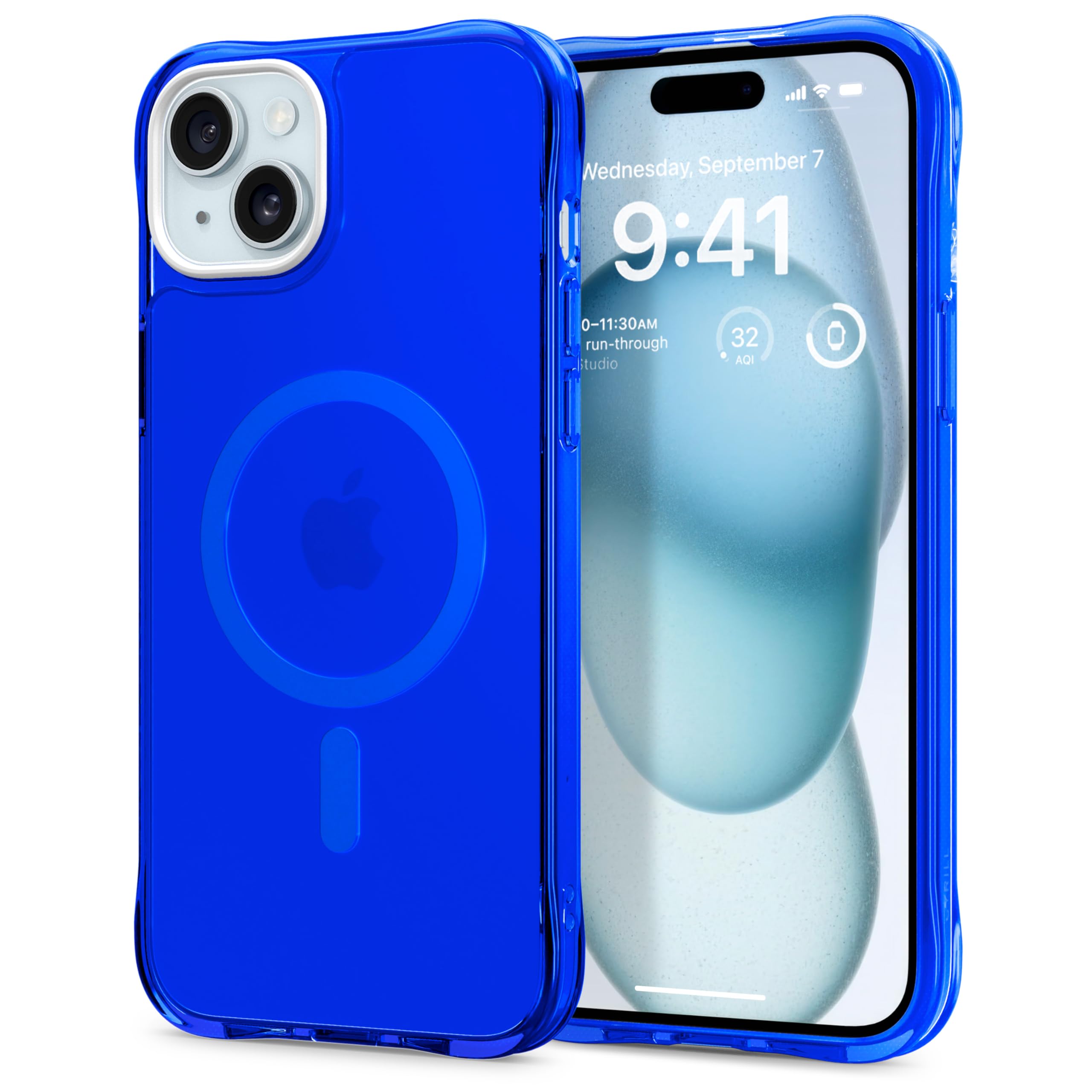 Spigen Ciel by CYRILL iPhone 15 Plus ile Uyumlu Kılıf Ultra Sheer Mag MagSafe özellikli Denim - ACS06683
