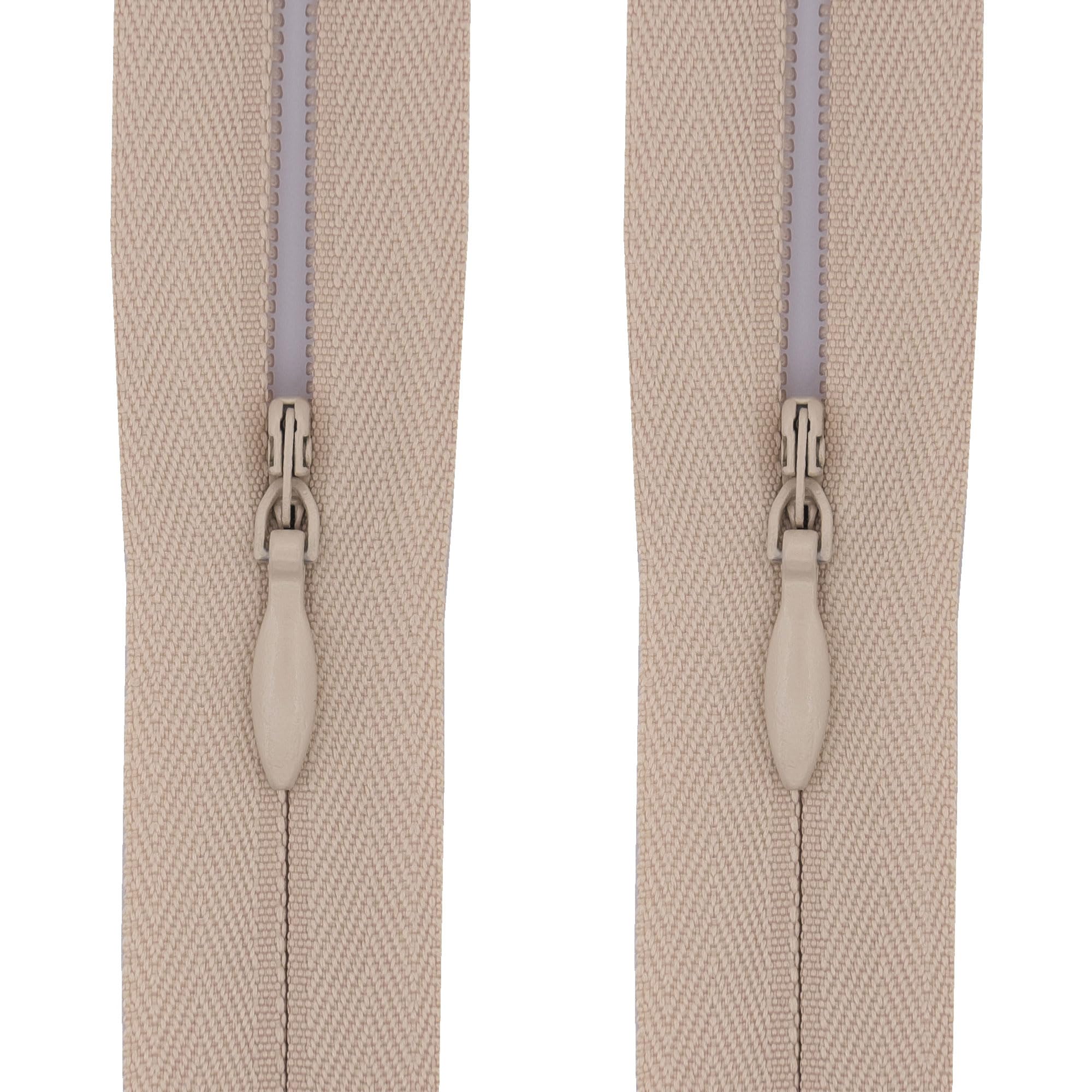 #3 Invisible Zips, 2 Pack, 16 Inch, Dark Nude