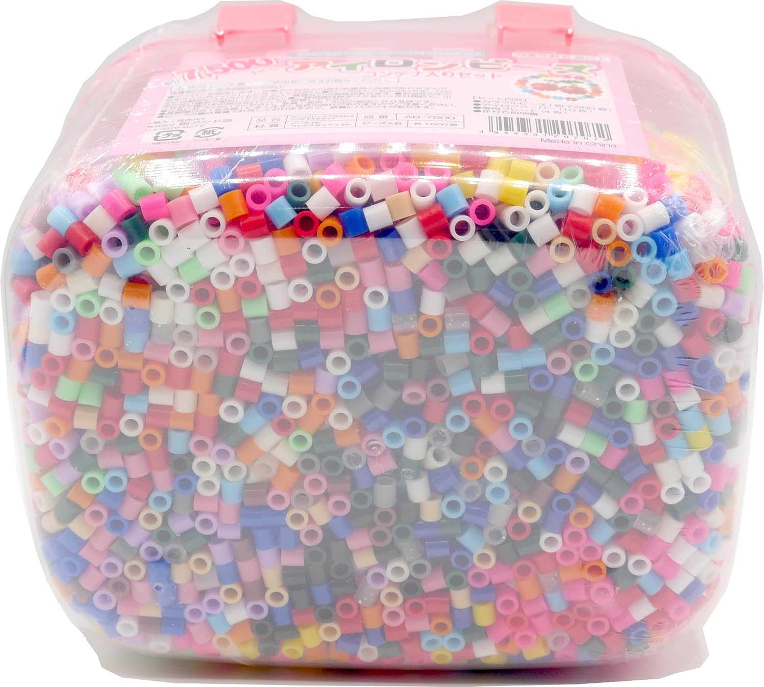 Soo & Play AB-7500 Iron Beads Container, Set Size, Diameter 0.2 inches (5 mm), Approx. 7,500 Beads, 4 Exclusive Plates, Ironing Paper, Instructions (English Language not Guaranteed)