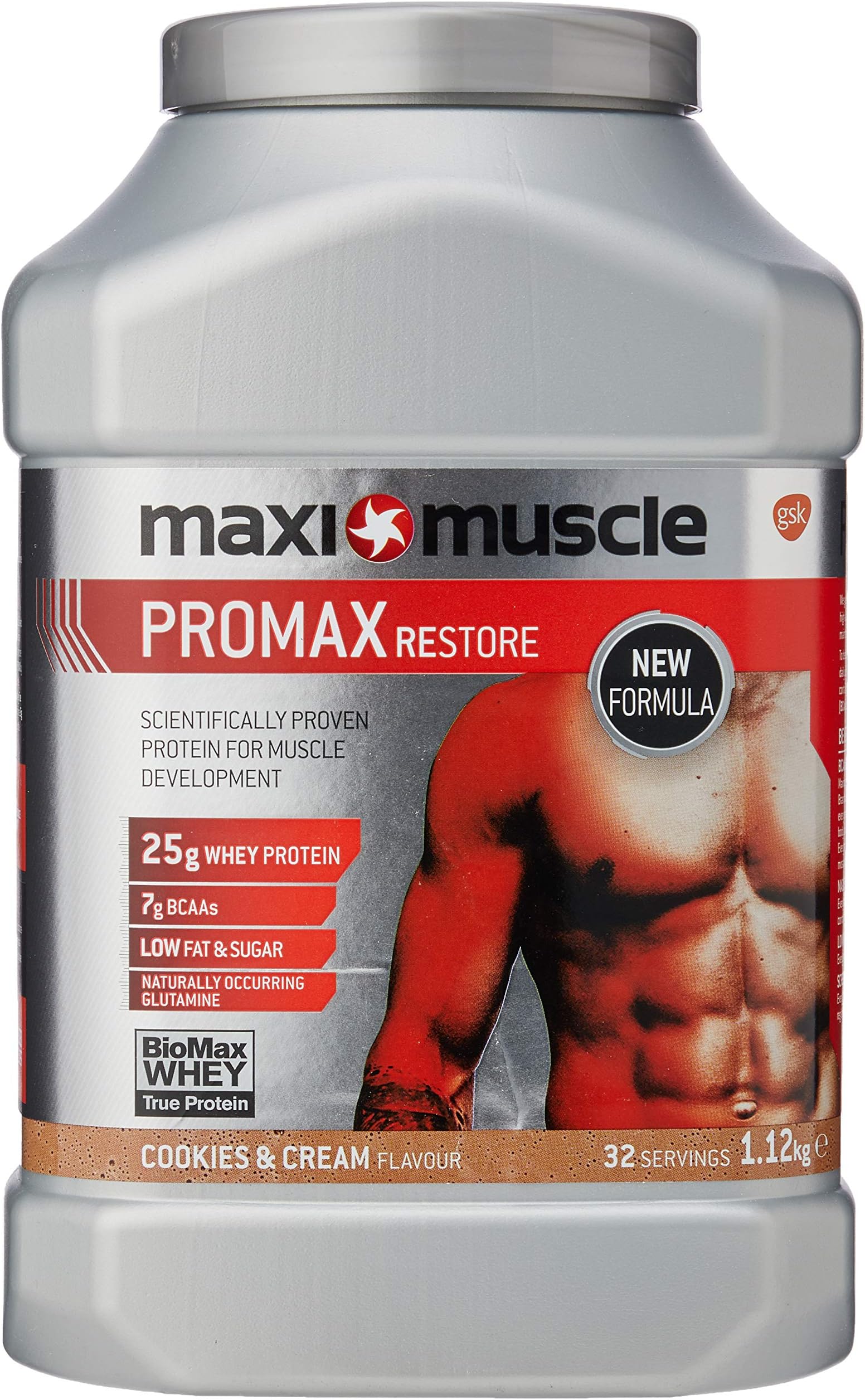 Maximuscle Promax Whey Protein Powder, Cookies and Cream, 1.12 kg
