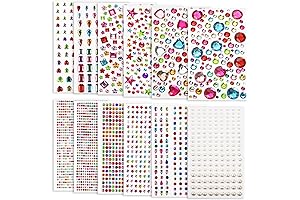 Gem Stickers 3200Pcs: Embellishments for Kids, Makeup, DIY