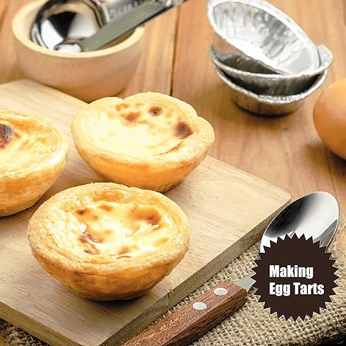 Miniatura 6 de AIDUZETY Paquete de 100 moldes desechables de papel de aluminio de 2.14 pulgadas, ideal para hornear, almacenar y servir postres