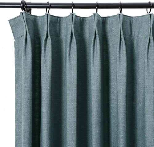 Miniatura 177 de Drapifytex Cortina plisada de lino sintético, cortina para oscurecer la habitación, 56 pulgadas de ancho x 96 pulgadas de largo, cortina de cobre 26