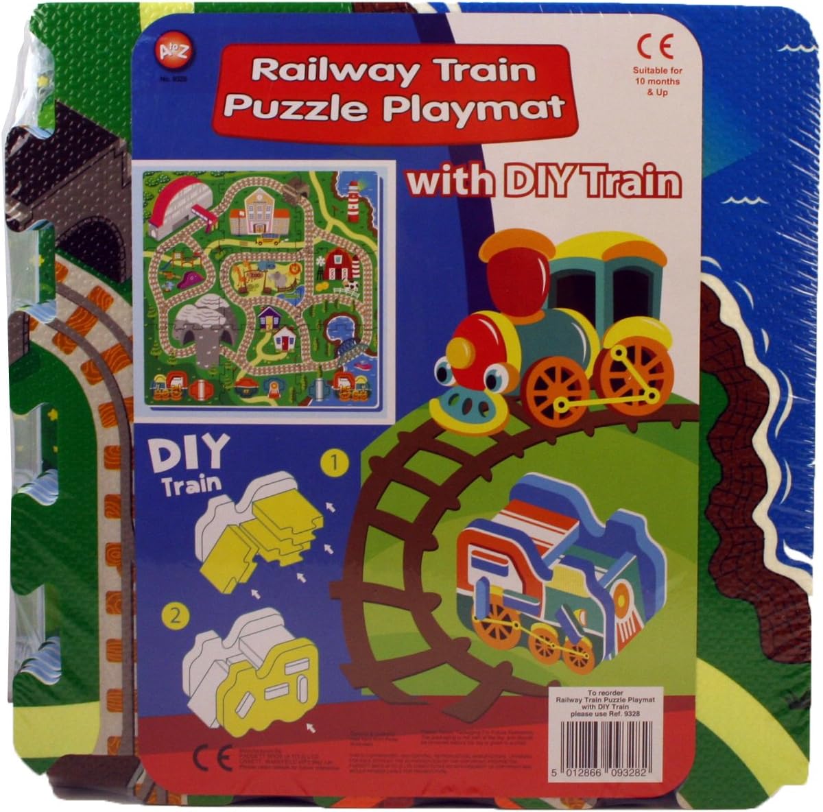 A to Z 09328 Railway Puzzle Play Mat with DIY Train
