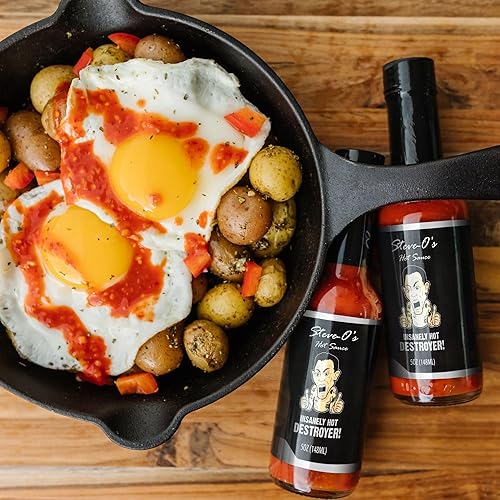 Miniatura 8 de Steve-O's Salsa picante - Salsa picante Destroyer  Con ajo y escorpión, Naga Jolokia y pimientos Carolina Reaper (5 fl oz)
