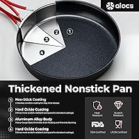 Vista 2 de Alocs Camping Cookware Set Camping Gear, Compact Camping Pots and Pans Set, Durable Hard Alumina Camping Cooking Set for Outdoor Backpacking Camping