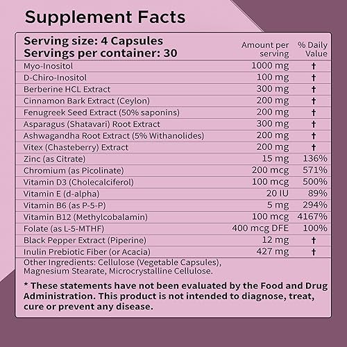 Miniatura 3 de OvaHarmony Balance+  2960 mg - 17 en 1  PCODPCOS a base de hierbas y apoyo del ciclo menstural  Fórmula femenina de bienestar diario  Probado por