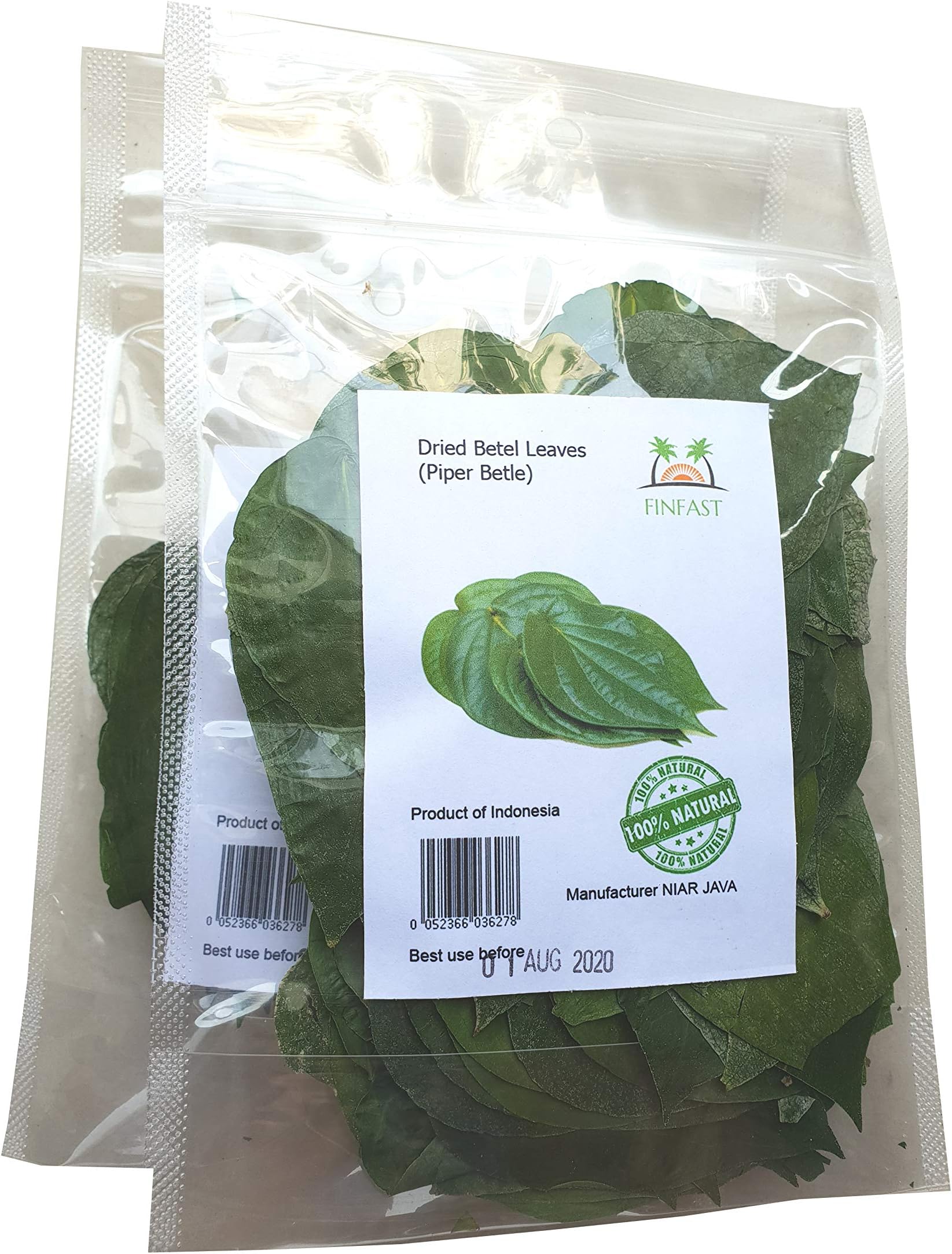 FINFAST Dried Betel Leaves (Piper Betle) 250 leaves