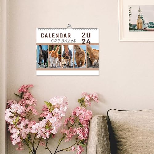 Miniatura 7 de Calendario de pared 2024  Calendario de culo de gato  Calendario de bolas de gato angable enero a diciembre 2024  Calendario mensual de pared 2024