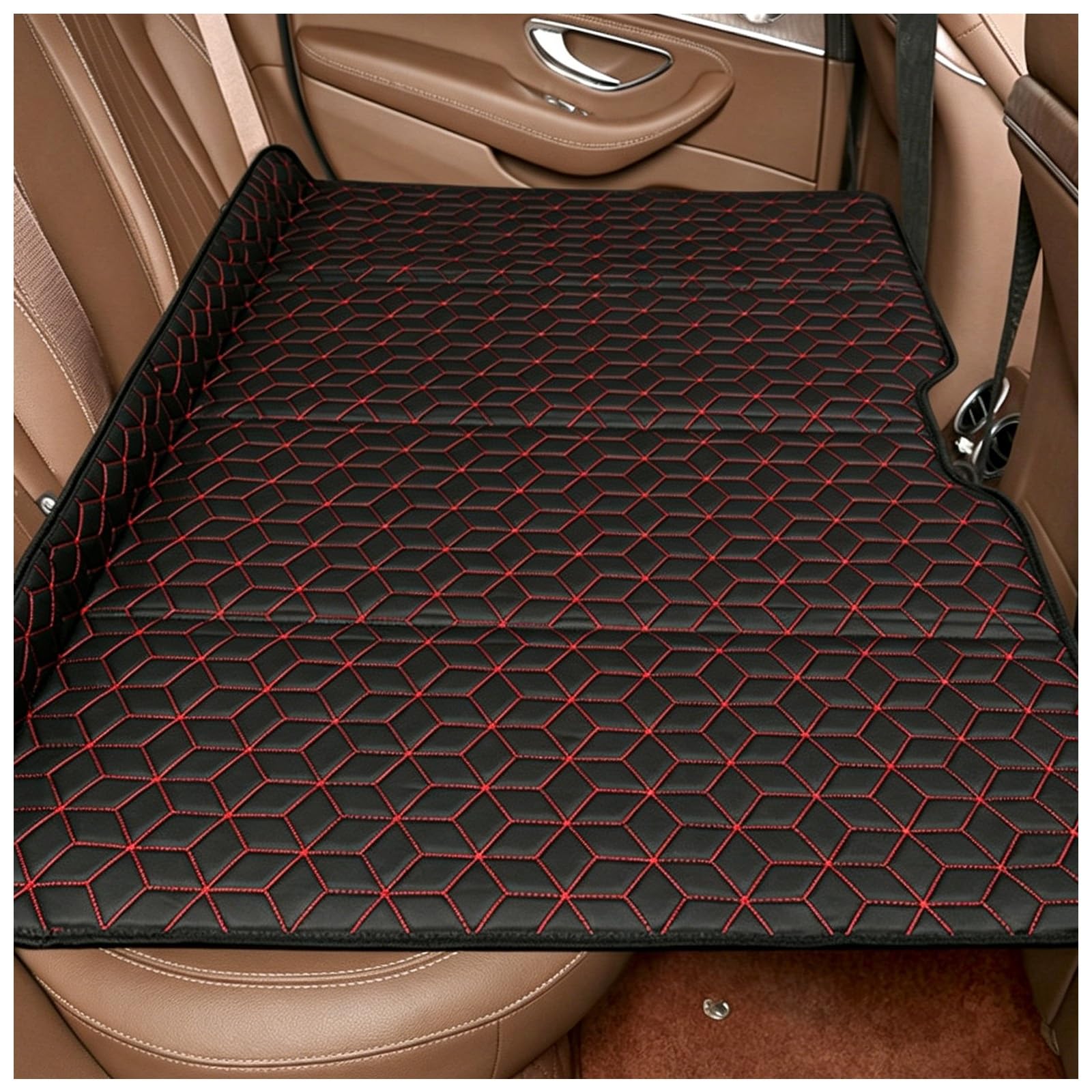 Foldable Car Back Seat Bed, Non Inflatable Rear Extender Mattress With Storage Bag, Portable SUV Camping Sleeping Pad For Road Trips & Travel(A)