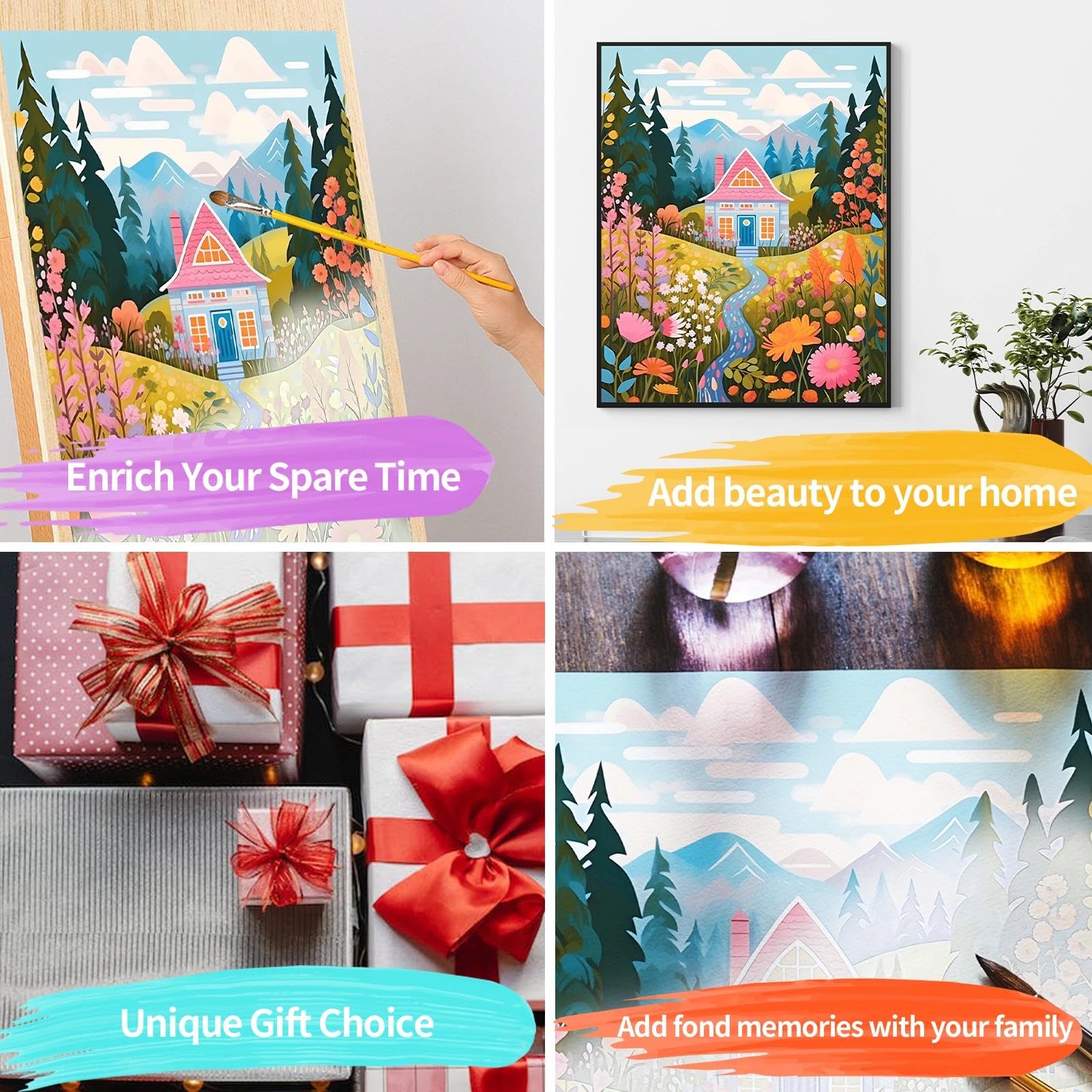 YALKIN Paint by Numbers Kits for Adults Painting by Number Kits On Canvas,Without Frame DIY Color Oil Painting Acrylic Paints,Home Wall Decor 16x20in/40x50cm - Image 7