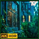 4K 窓に降り注ぐ大雨と雷鳴の音 - 睡眠、勉強、リラクゼーションに最適
