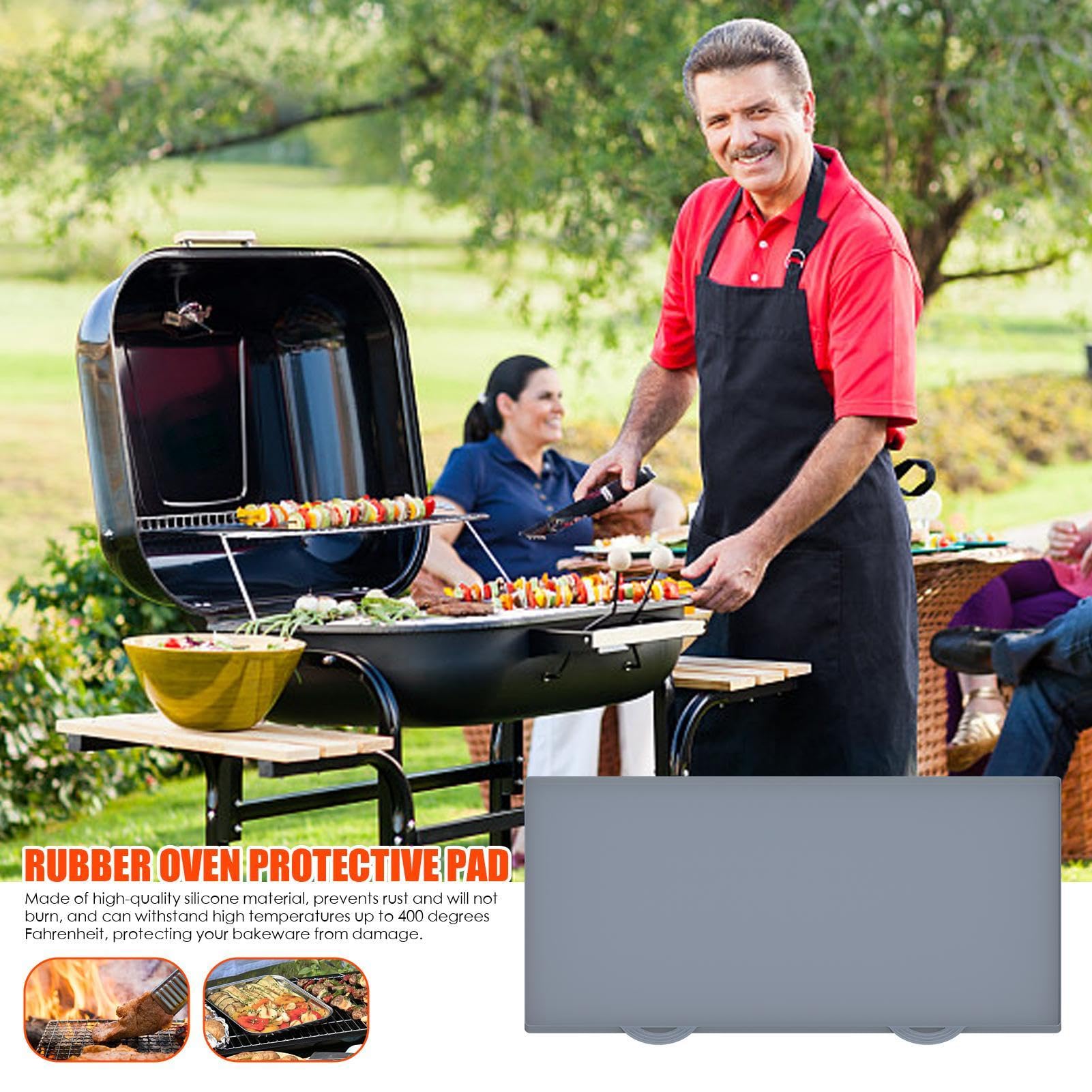 FANGZ Silikon-Backmatte,Silikon-BBQ-Ofeneinlagen | Wiederverwendbare Grill | Backmatten, antihaftbeschichtet unter der Grillmatte, Grillzubehör für Camping, Heimgebrauch, Picknick