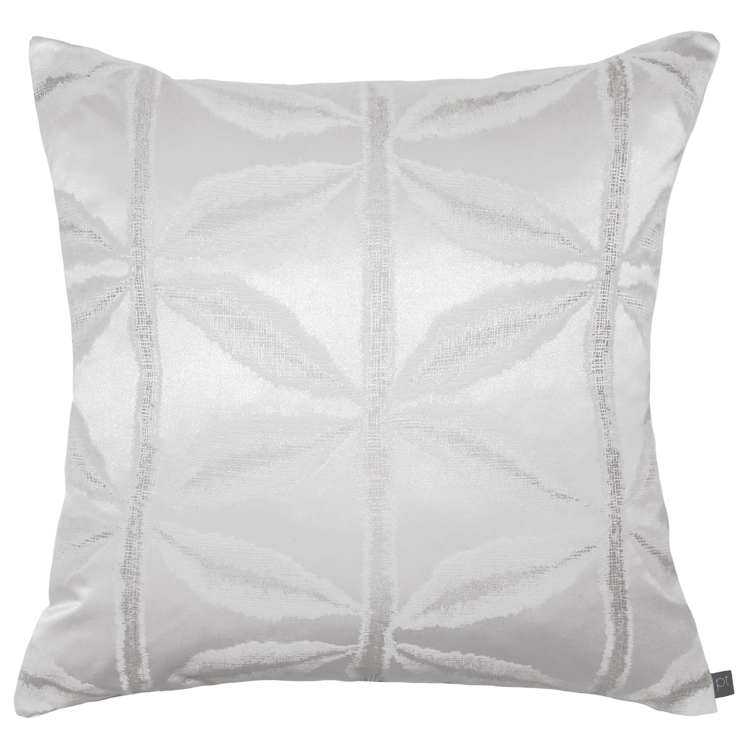 Palm Jacquard Cushion Silver 55cm x 55cm - Prestigious Textiles