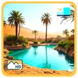 サハラオアシスの静寂 - 穏やかな砂漠の砂丘と優しい風のサウンドスケープ、スリープタイマー付き