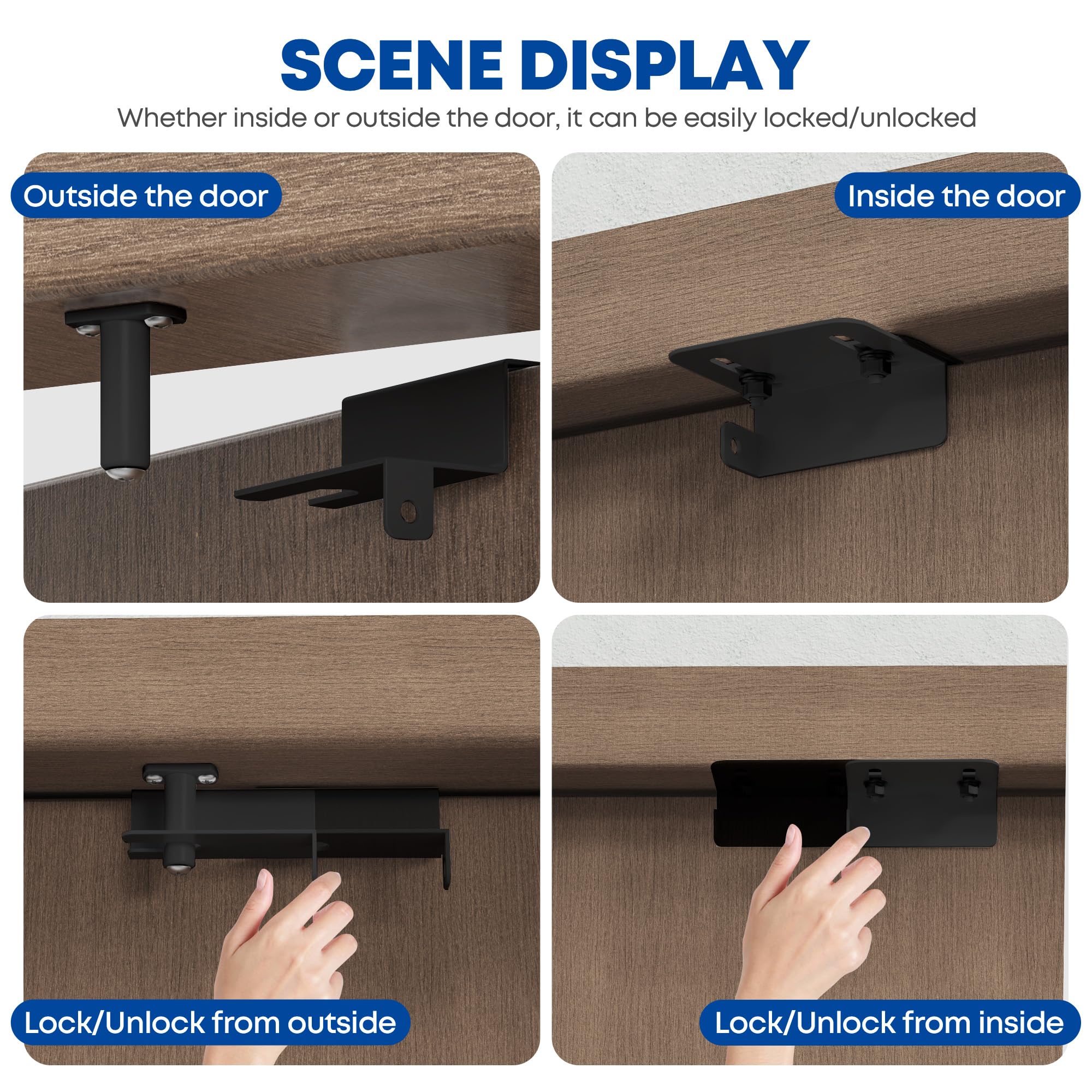 Cerradura superior de puerta de seguridad para niños, cerradura superior ajustable a prueba de niños basada en el grosor del marco de la puerta, cerradura de puerta superior diseñada para la
