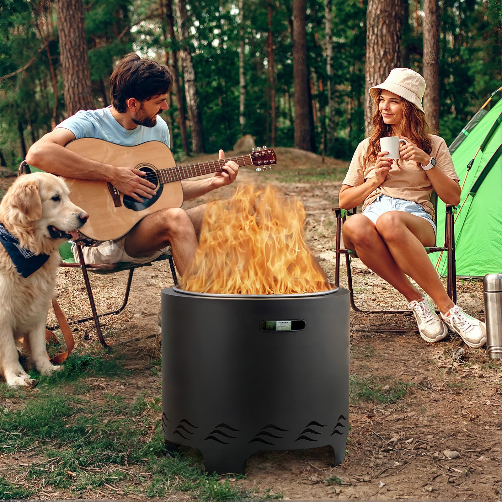 Snapklik.com : Smokeless Fire Pit 20 Inch, Outdoor Fire Pits For Patio