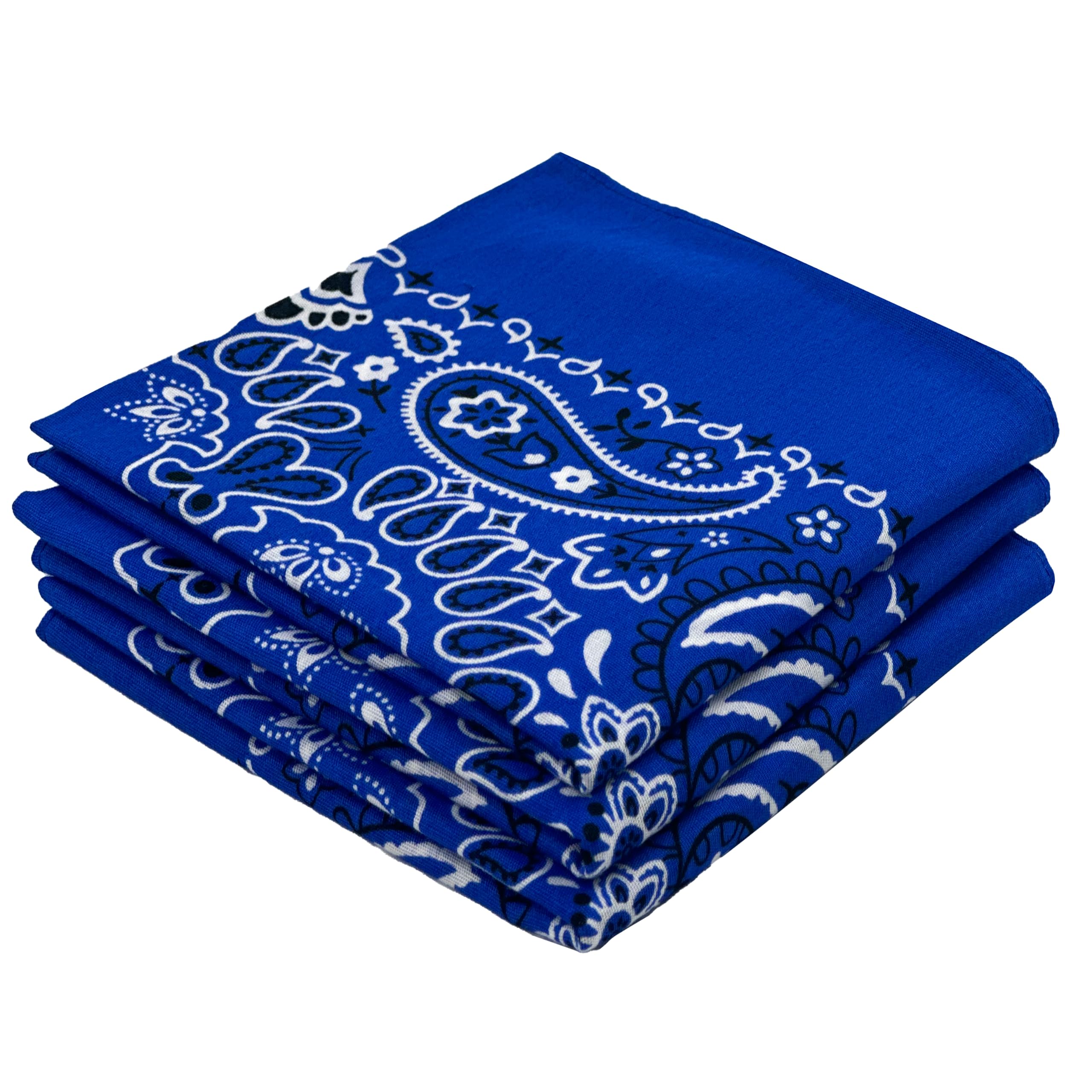 Every-ville Cotton Bandana Handkerchief for Men &amp; Women, 3 Pack