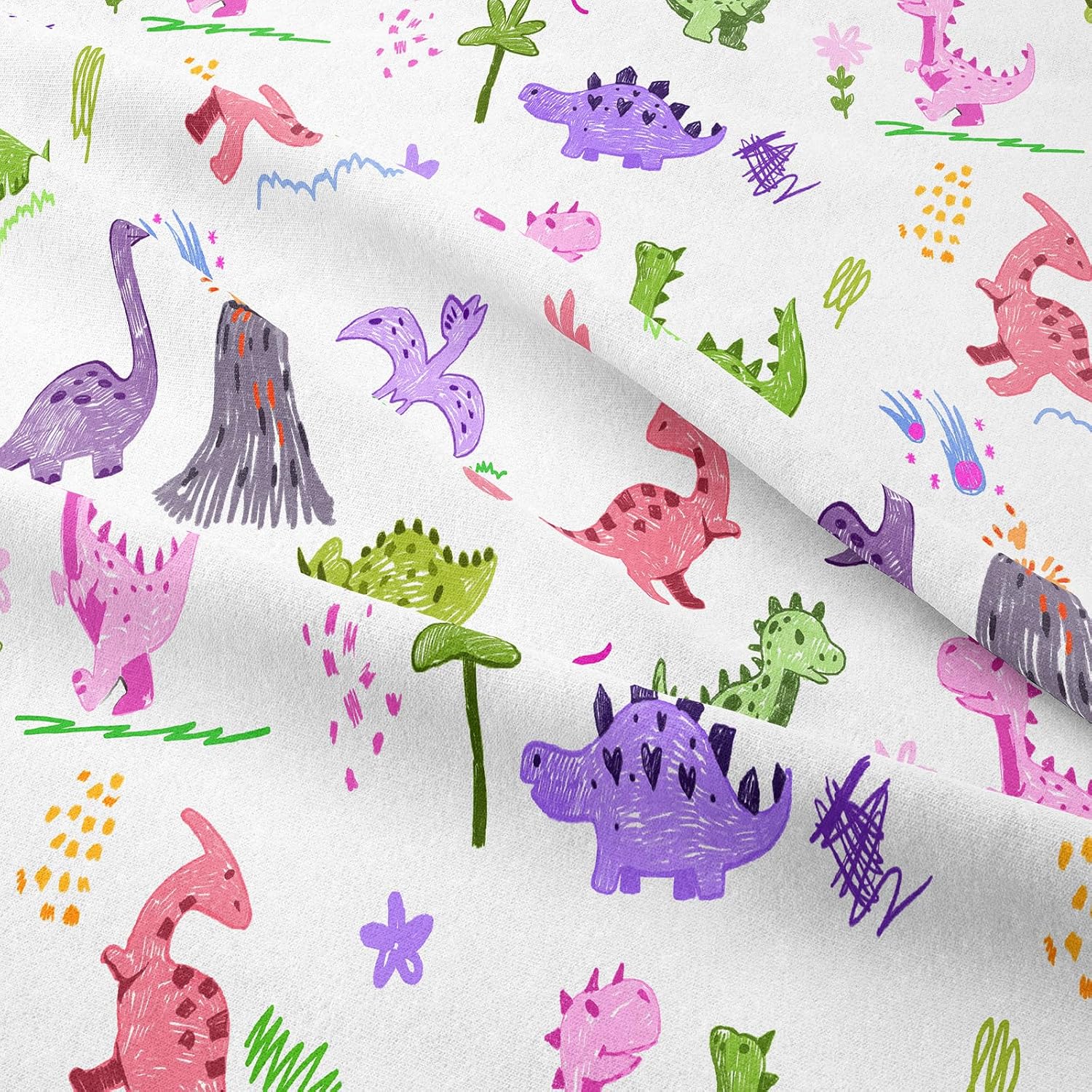 6pc Dinosaur Comforter Set for Boys,Queen Size Bedding Sets for Teen,Kids Comforter Set with 1 Quilt+1 Flat Sheet+1 Fitted Sheet+2 Pillowcases+1 Cushion Cover(C-Dinosaur Queen)