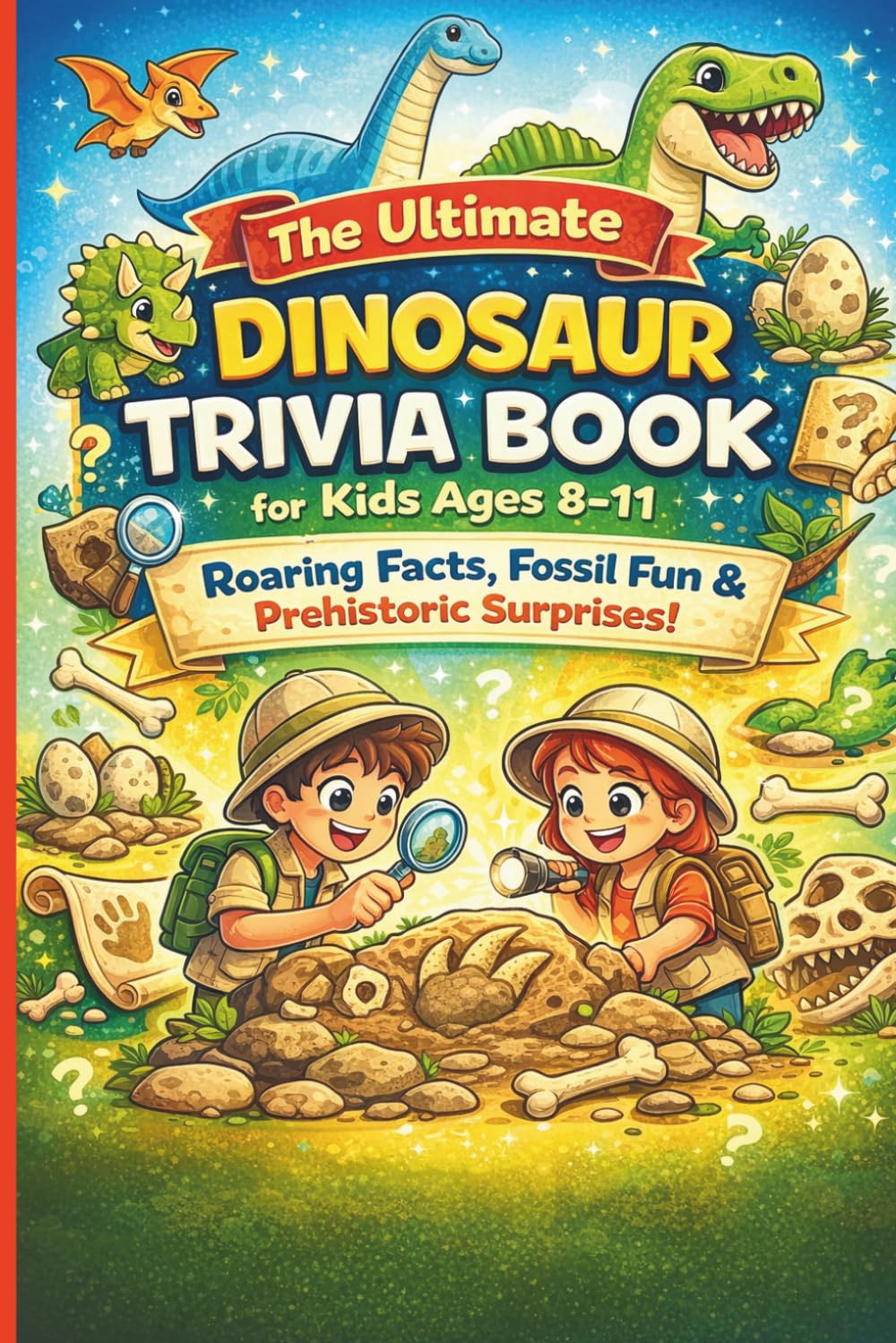The Ultimate Dinosaur Trivia Book for Kids Ages 8–11: Roaring Facts, Fossil Fun & Prehistoric Surprises!