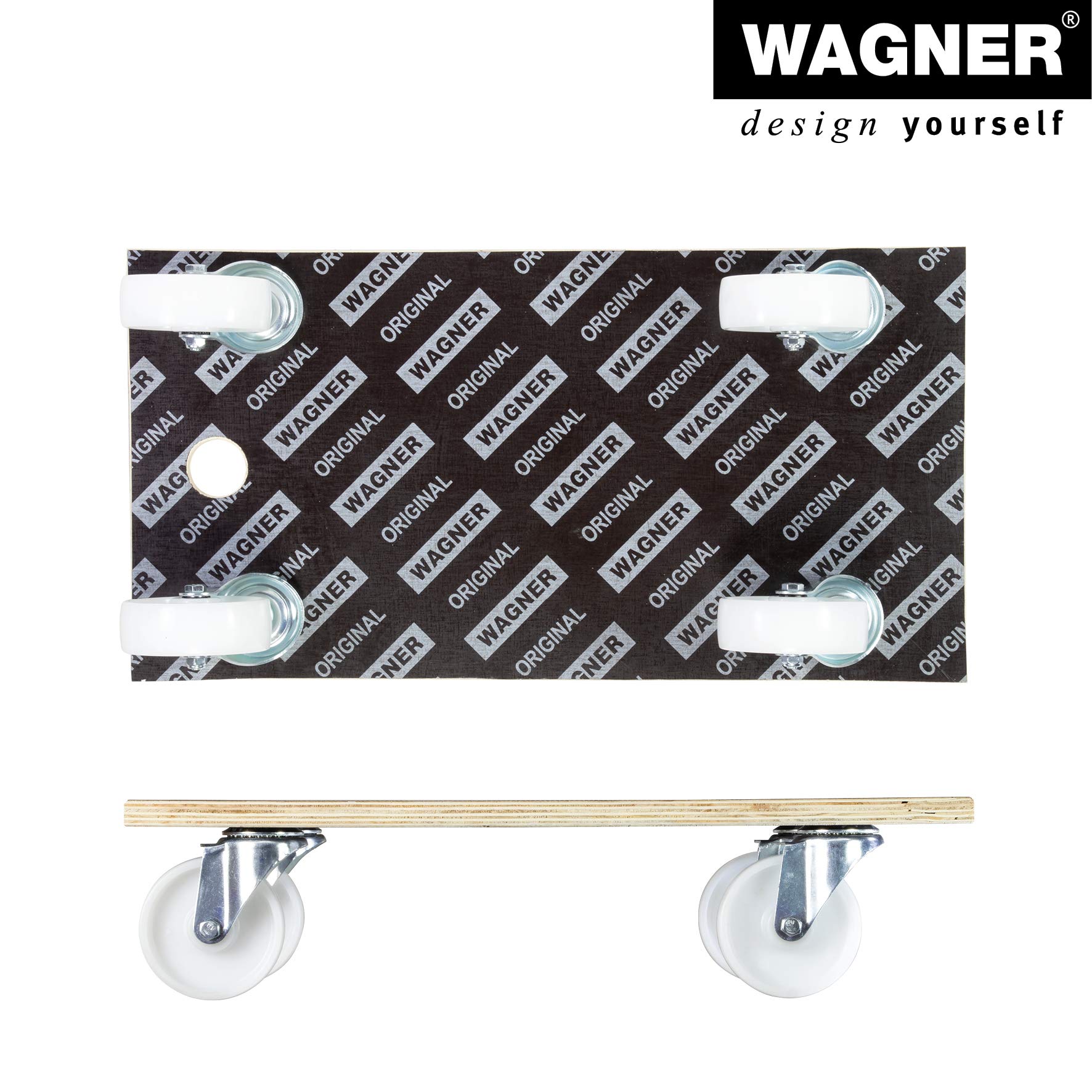 Wagner, brązowa, (dł.) 57,5 x (szer.) 30 x (wys.) 13,5 cm, twarde kółka
