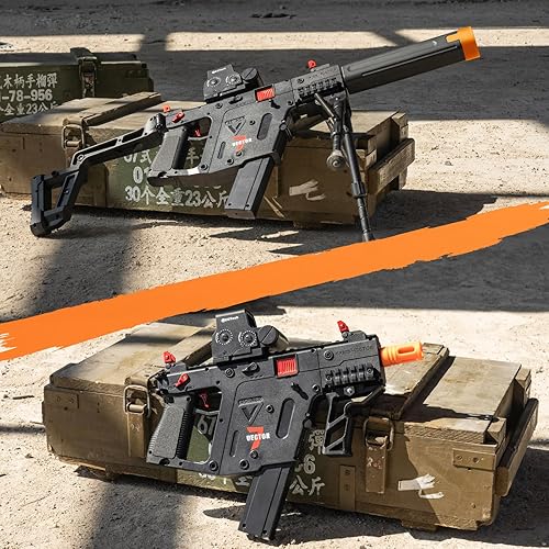 Miniatura 2 de Lanzadores automáticos con cuerpo de nailon de 170 FPS y rango de 70 pies, modo automático y manual de disparo al aire libre, a partir de 18 años