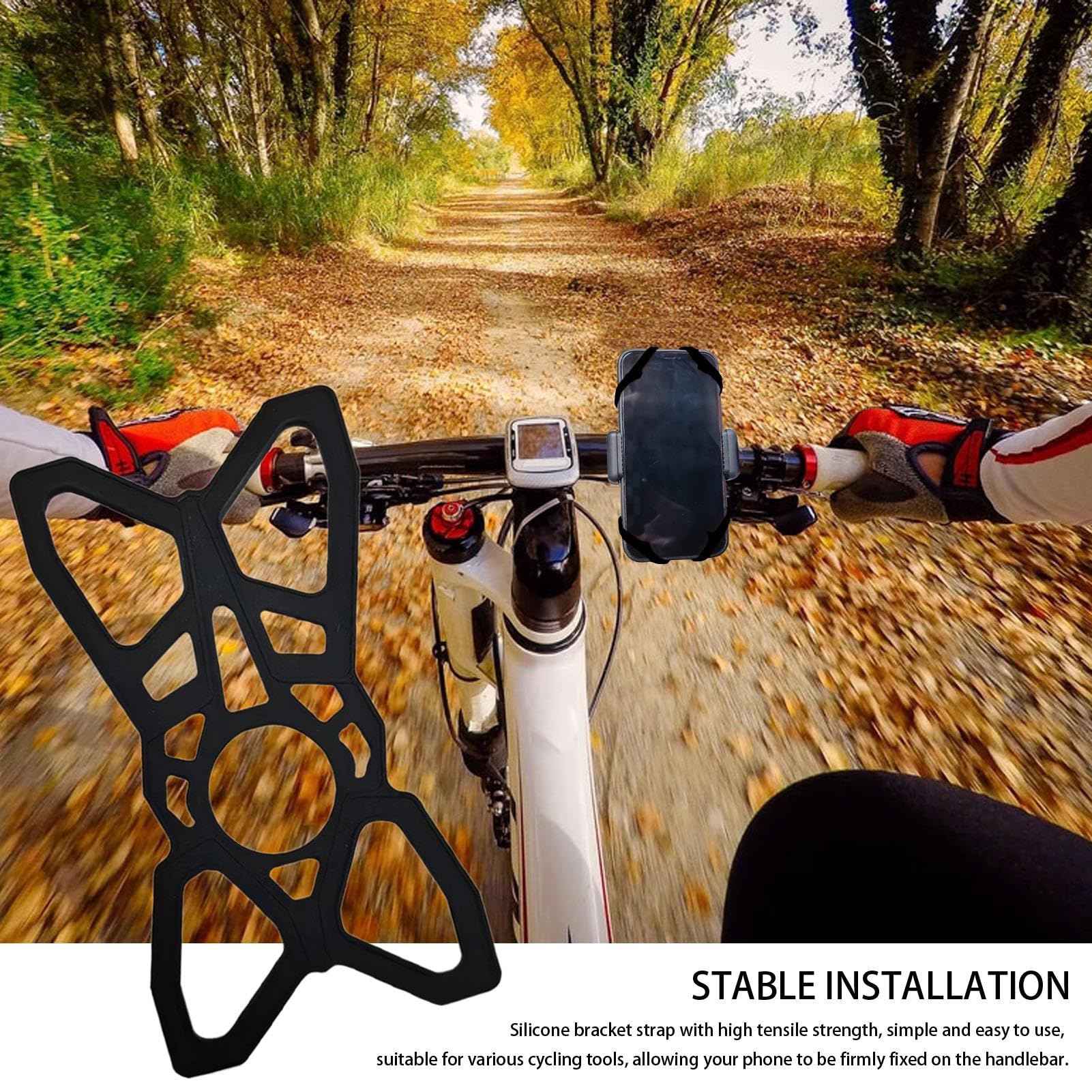 Accessoire Moto Smartphone Support Téléphone Moto En Silicone - Sangle élastique WebGrip - Guidon Universel Fixation Smartphone Moto Silicone