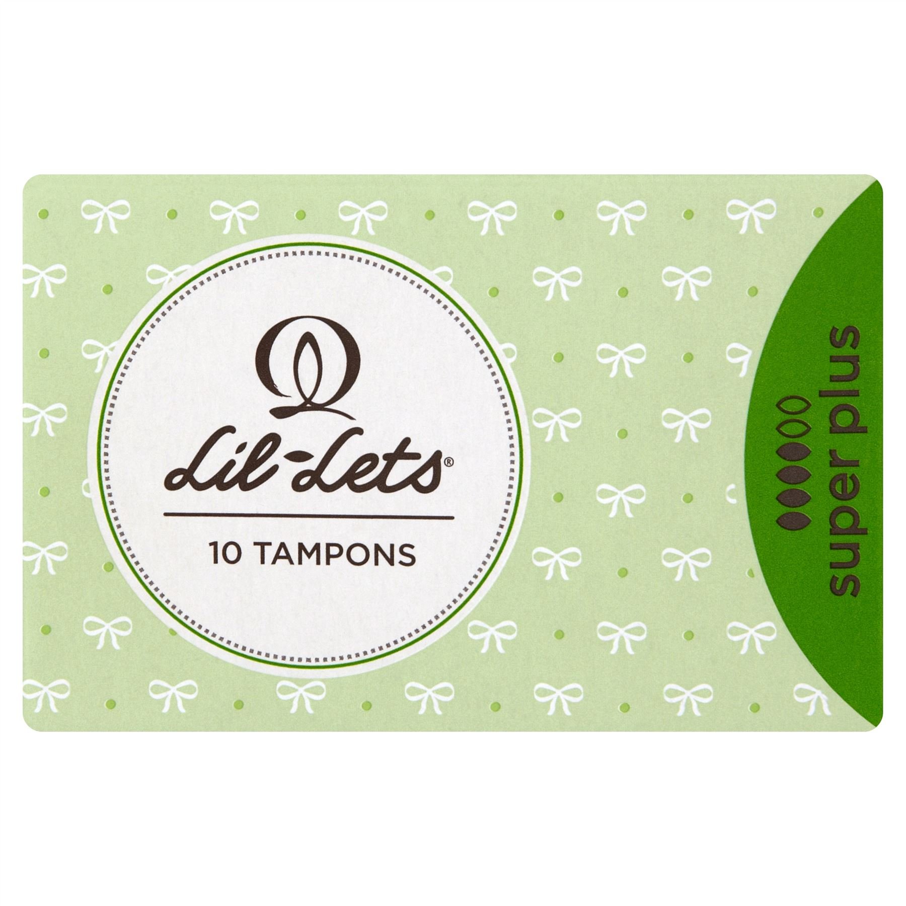 8 x Lil-Lets Non-Applicator Tampons Super Plus 10s